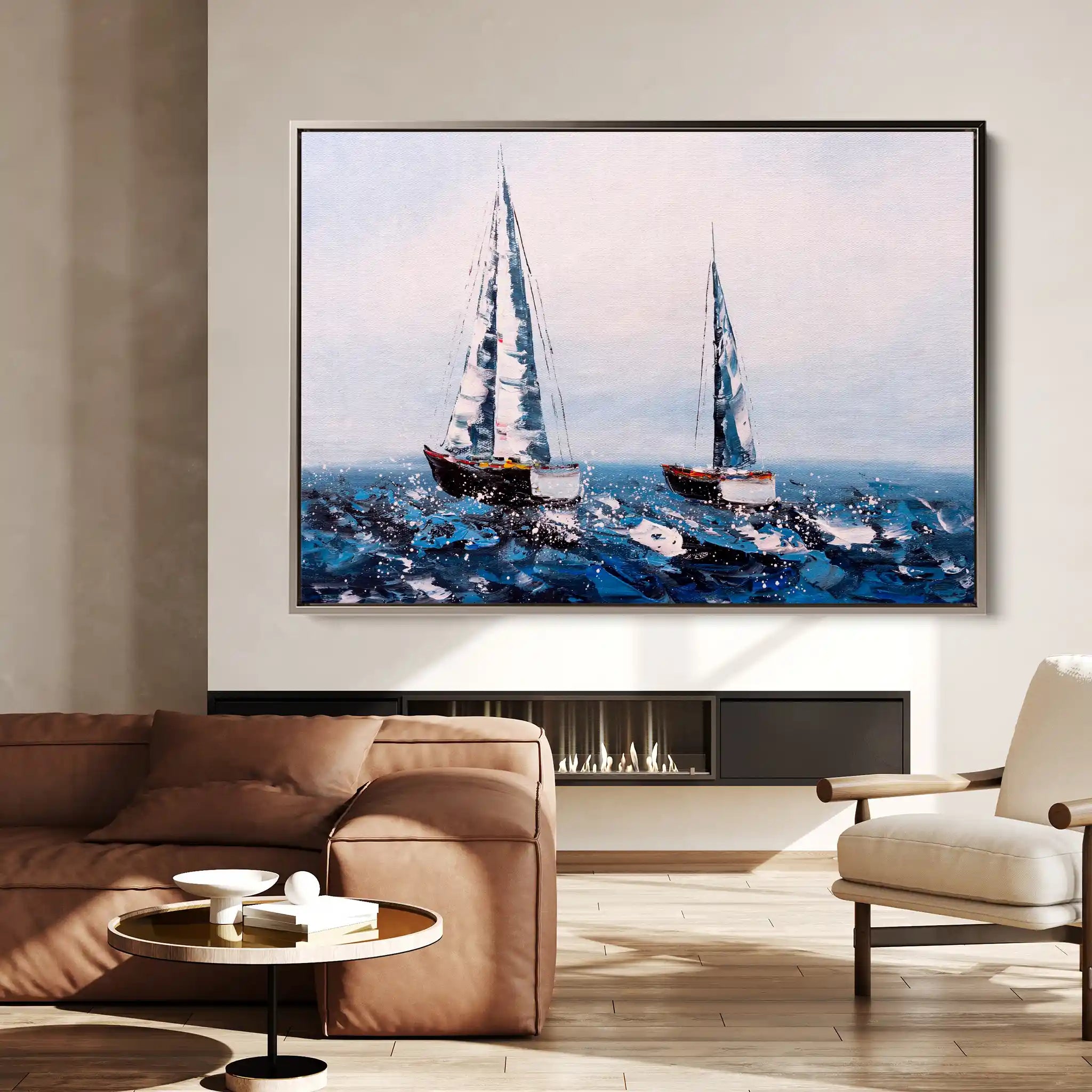 Landscape 036 Canvas Art 60 x 40 cm / Black