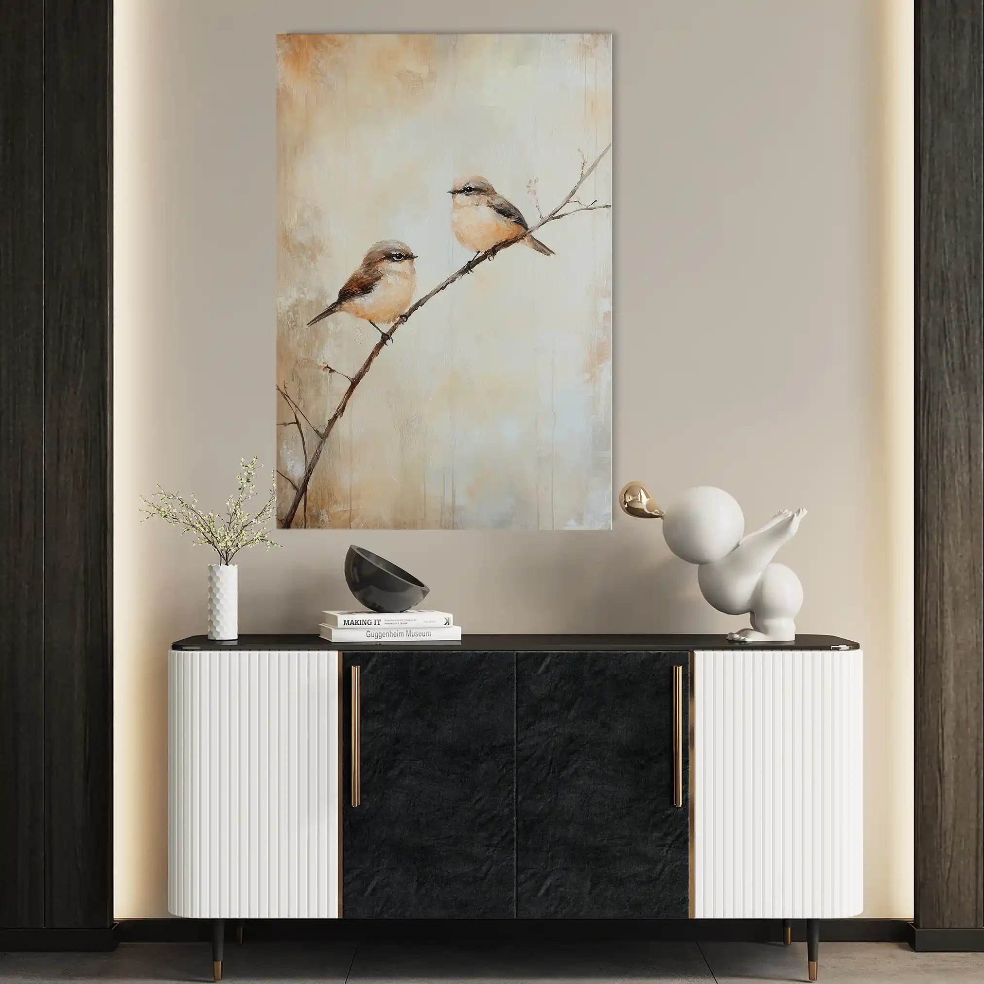 Animals 037 Canvas Art 60 x 40 cm / Black