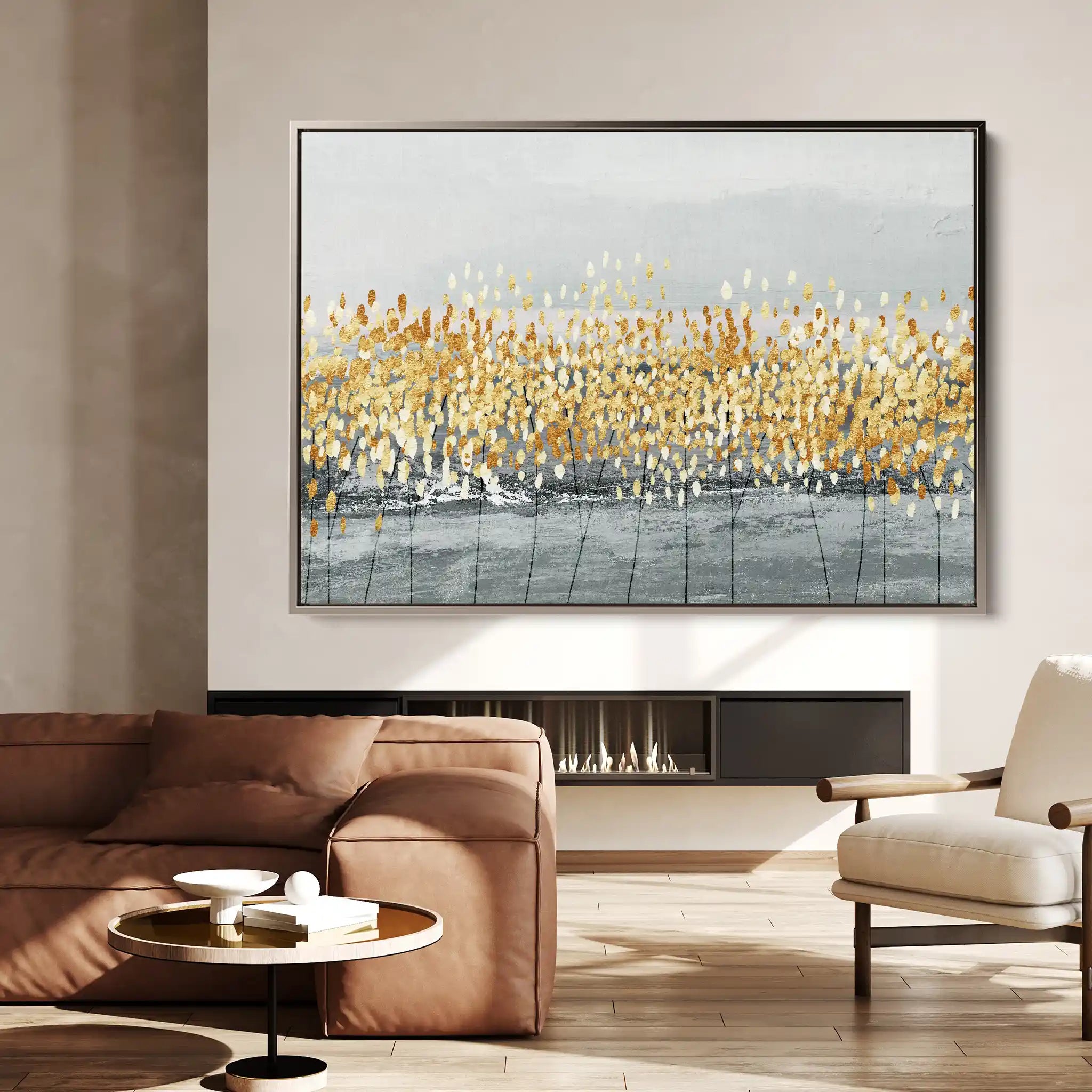 Abstract 037 Canvas Art 60 x 40 cm / Black