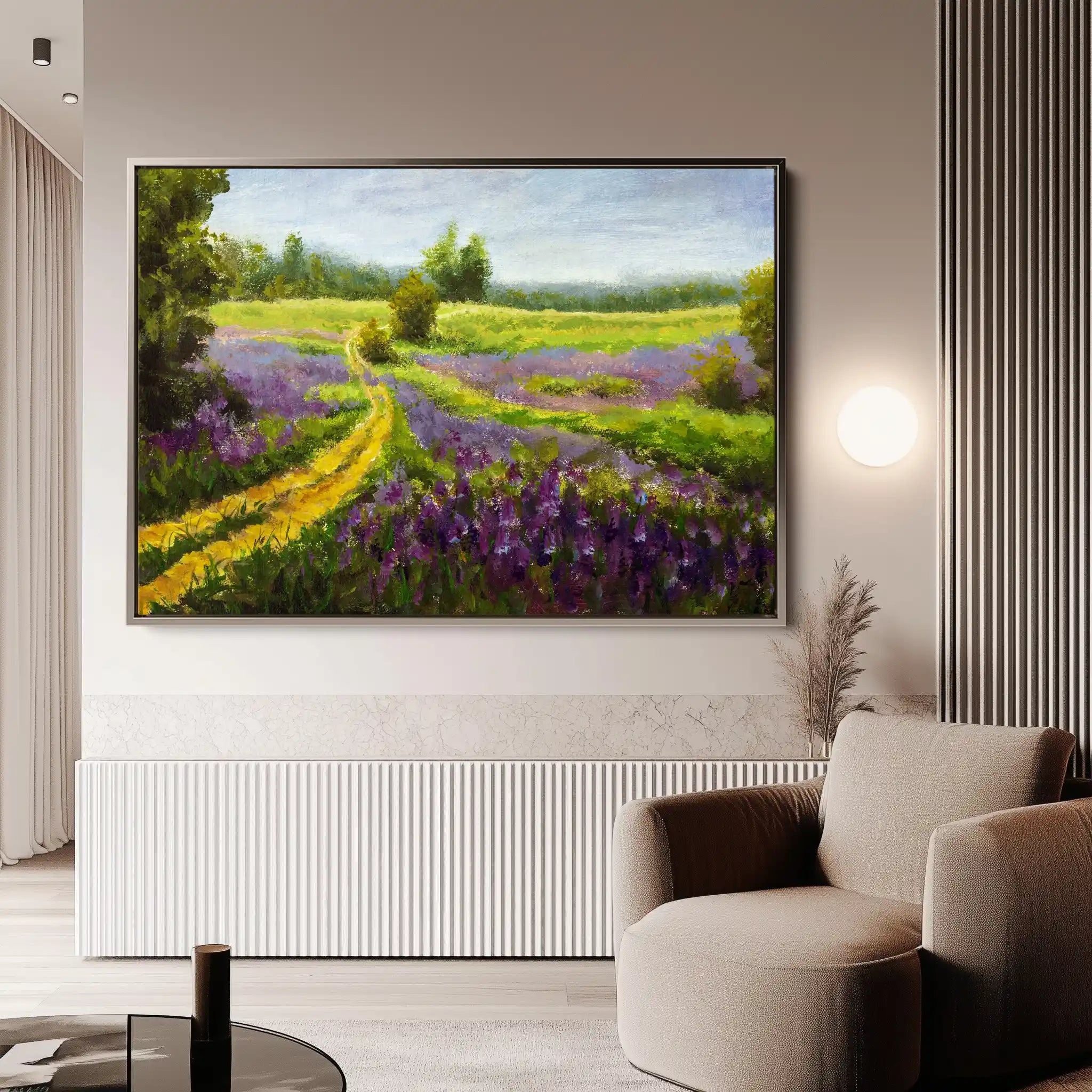 Landscape 037 Canvas Art 60 x 40 cm / Black