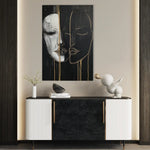 Portrait 037 Canvas Art 60 x 40 cm / Black