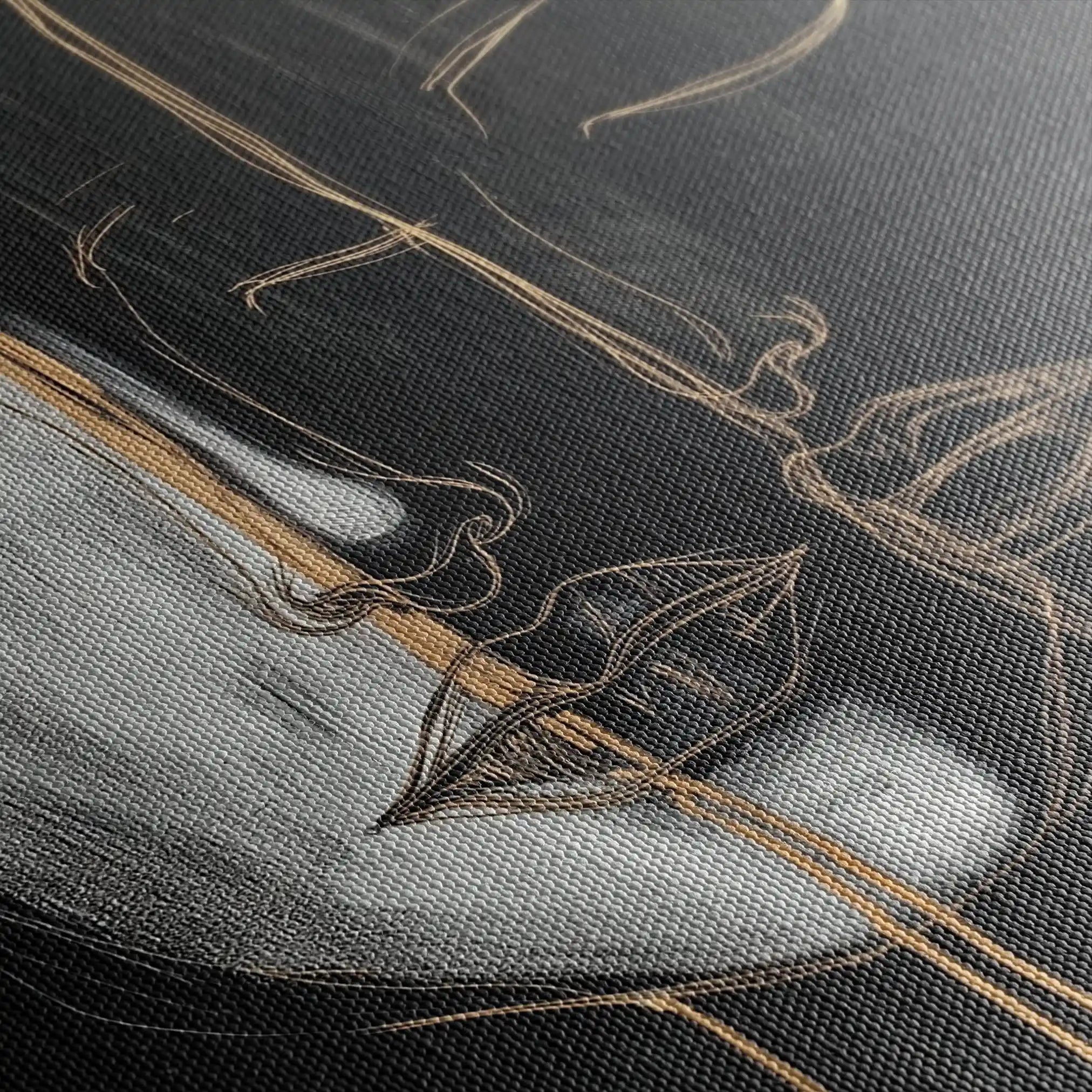 Portrait 037 Canvas Art 60 x 40 cm / Black