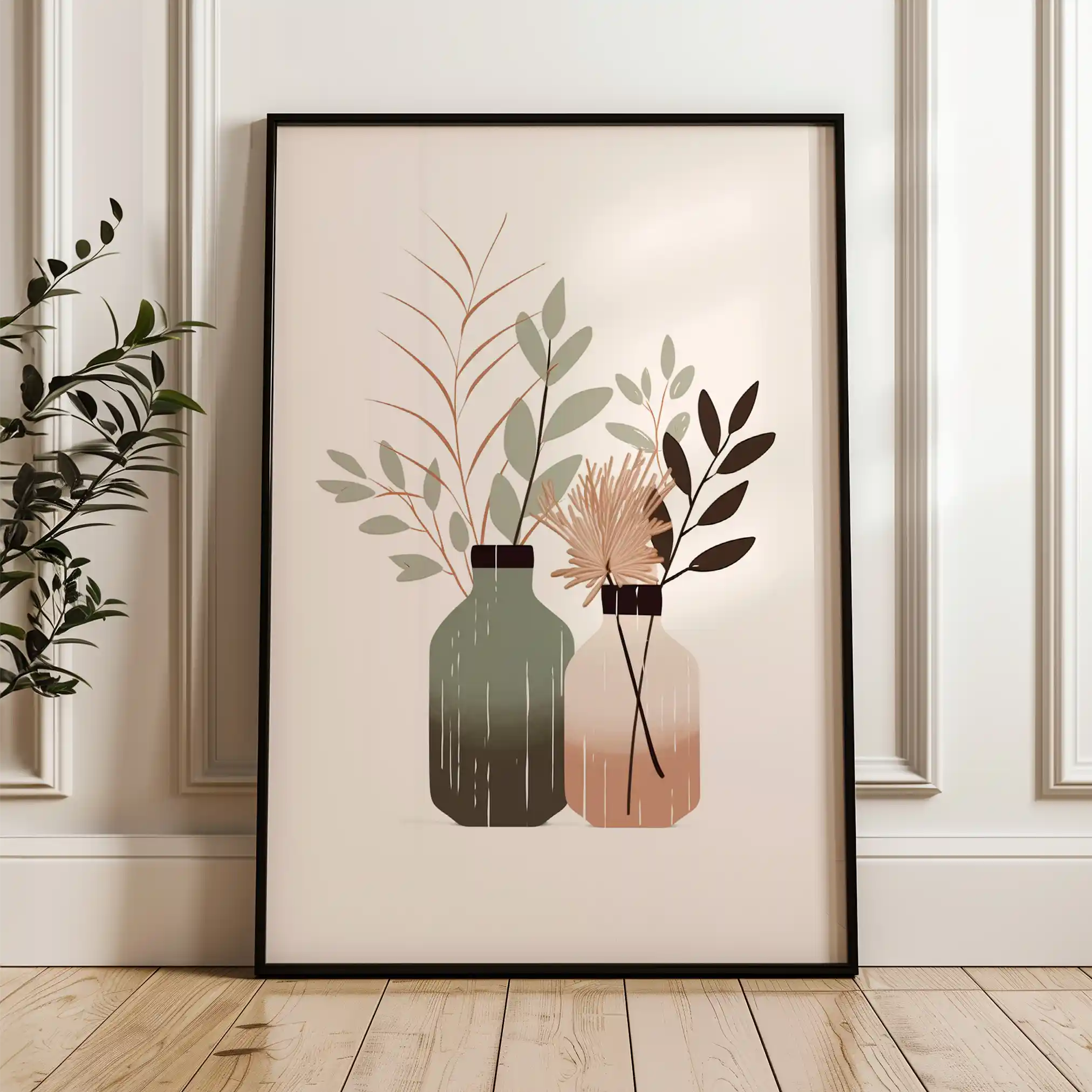 Boho 038 Canvas Art 60 x 40 cm / Black