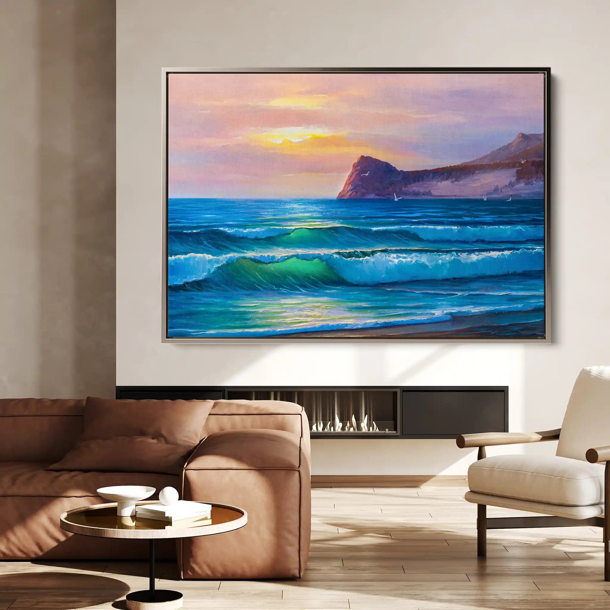 Landscape 039 Canvas Art 60 x 40 cm / Black
