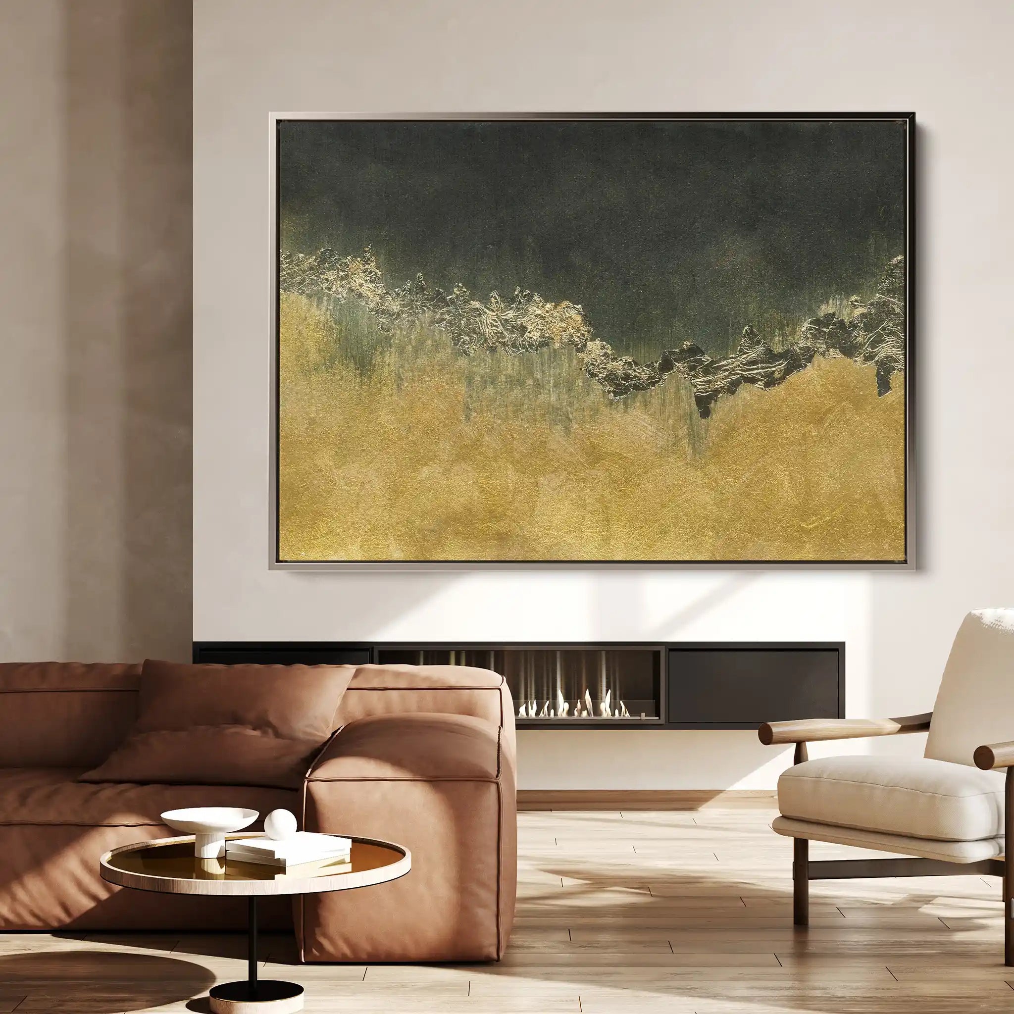 Abstract 040 Canvas Art 60 x 40 cm / Black