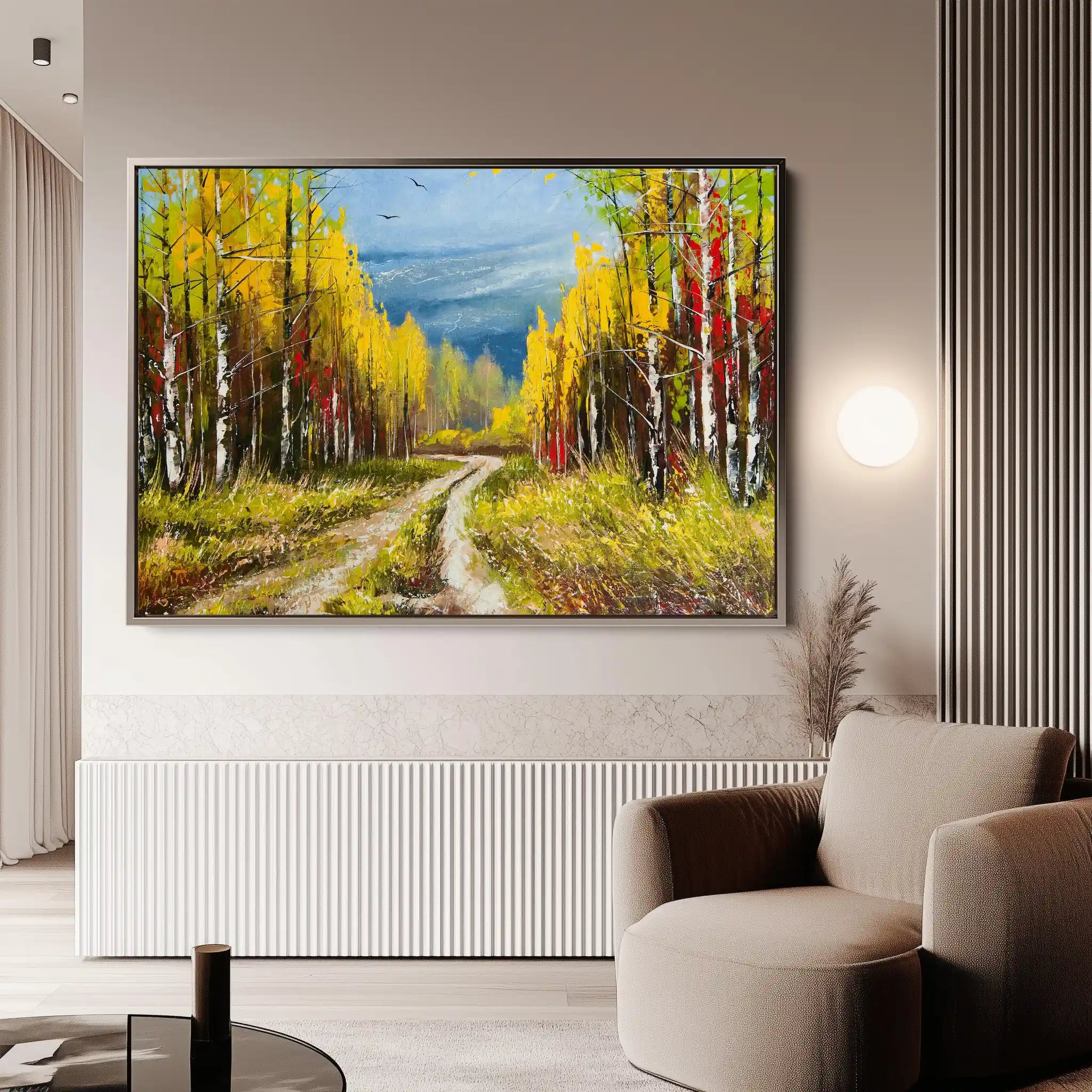 Landscape 040 Canvas Art 60 x 40 cm / Black