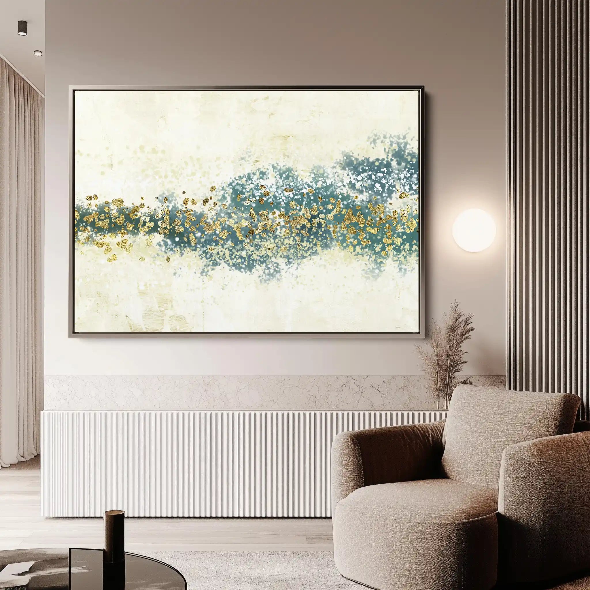 Abstract 041 Canvas Art 60 x 40 cm / Black
