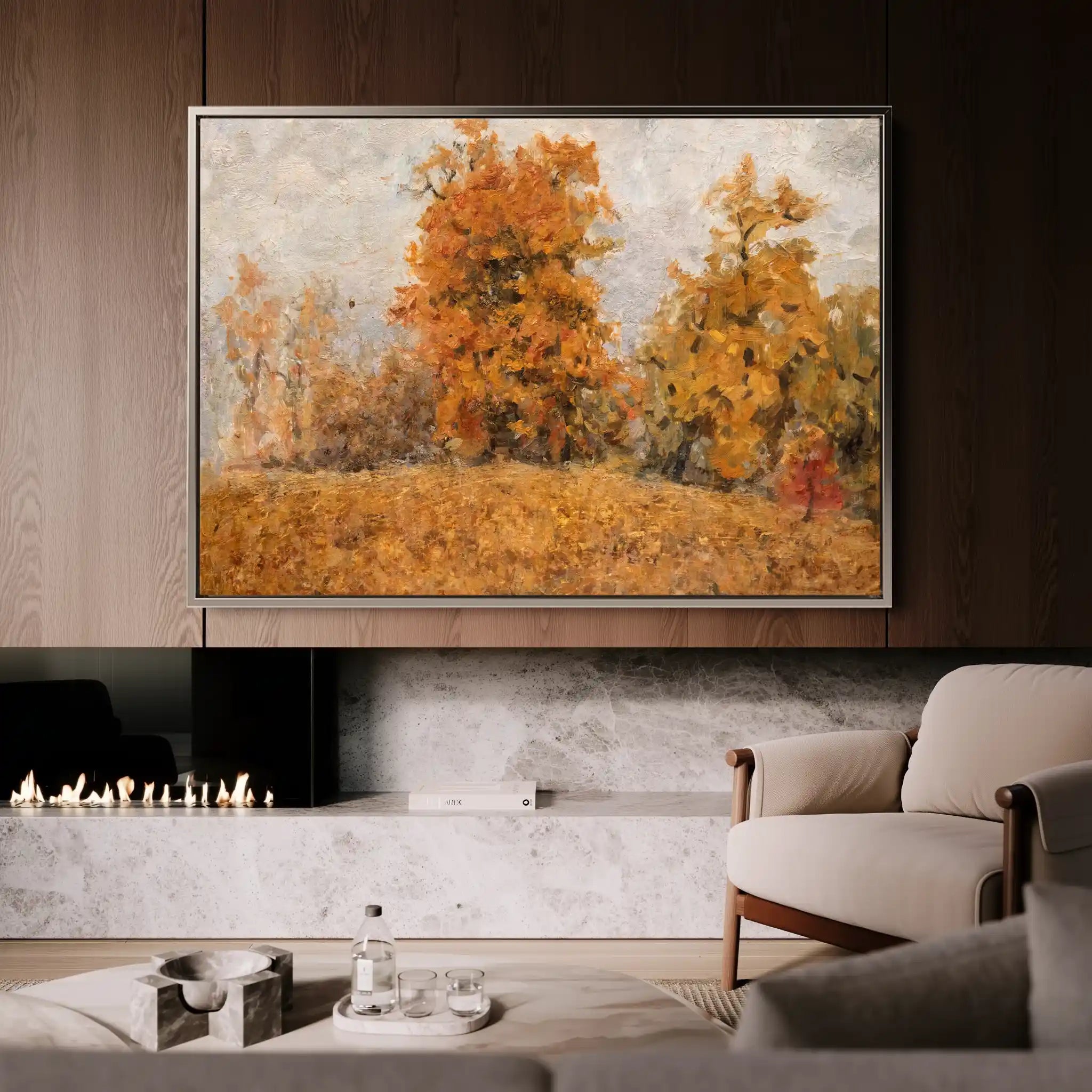 Landscape 041 Canvas Art 60 x 40 cm / Black