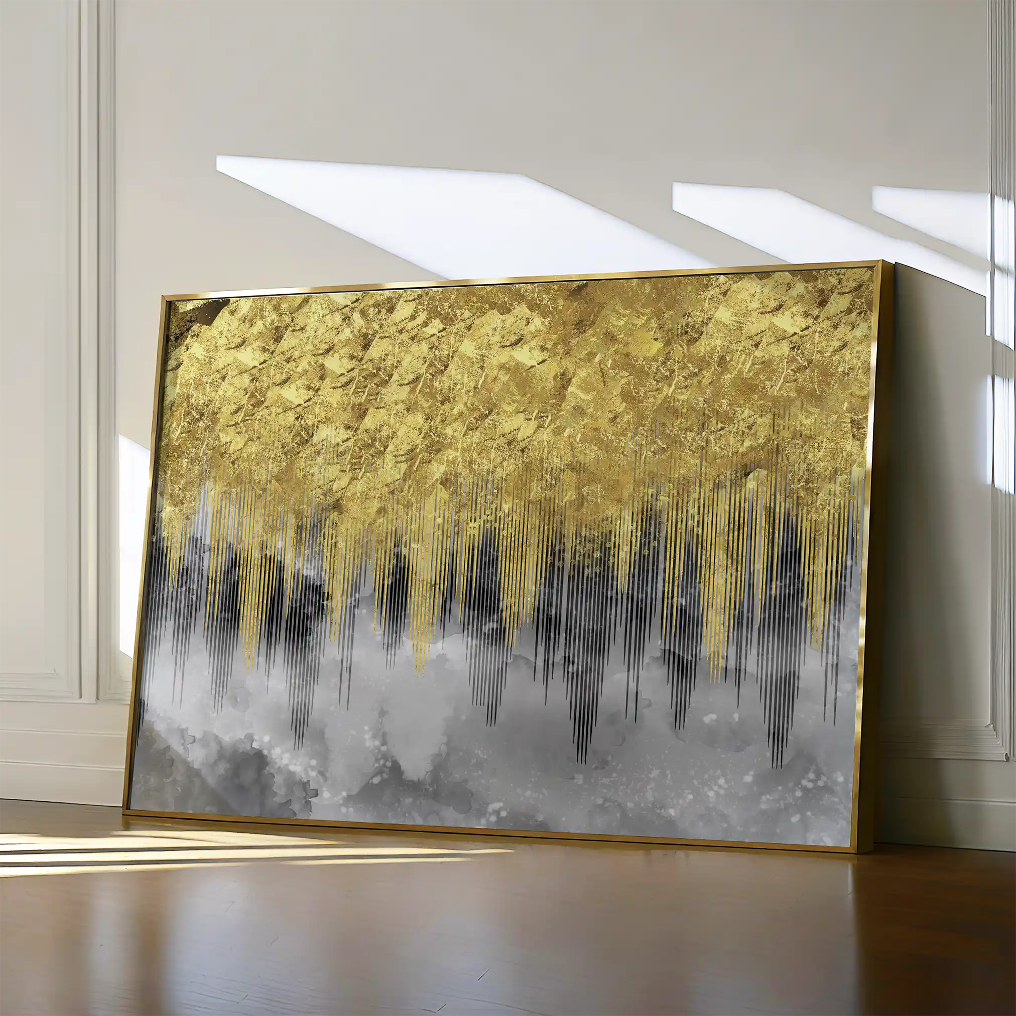 Abstract 042 Canvas Art 60 x 40 cm / Black