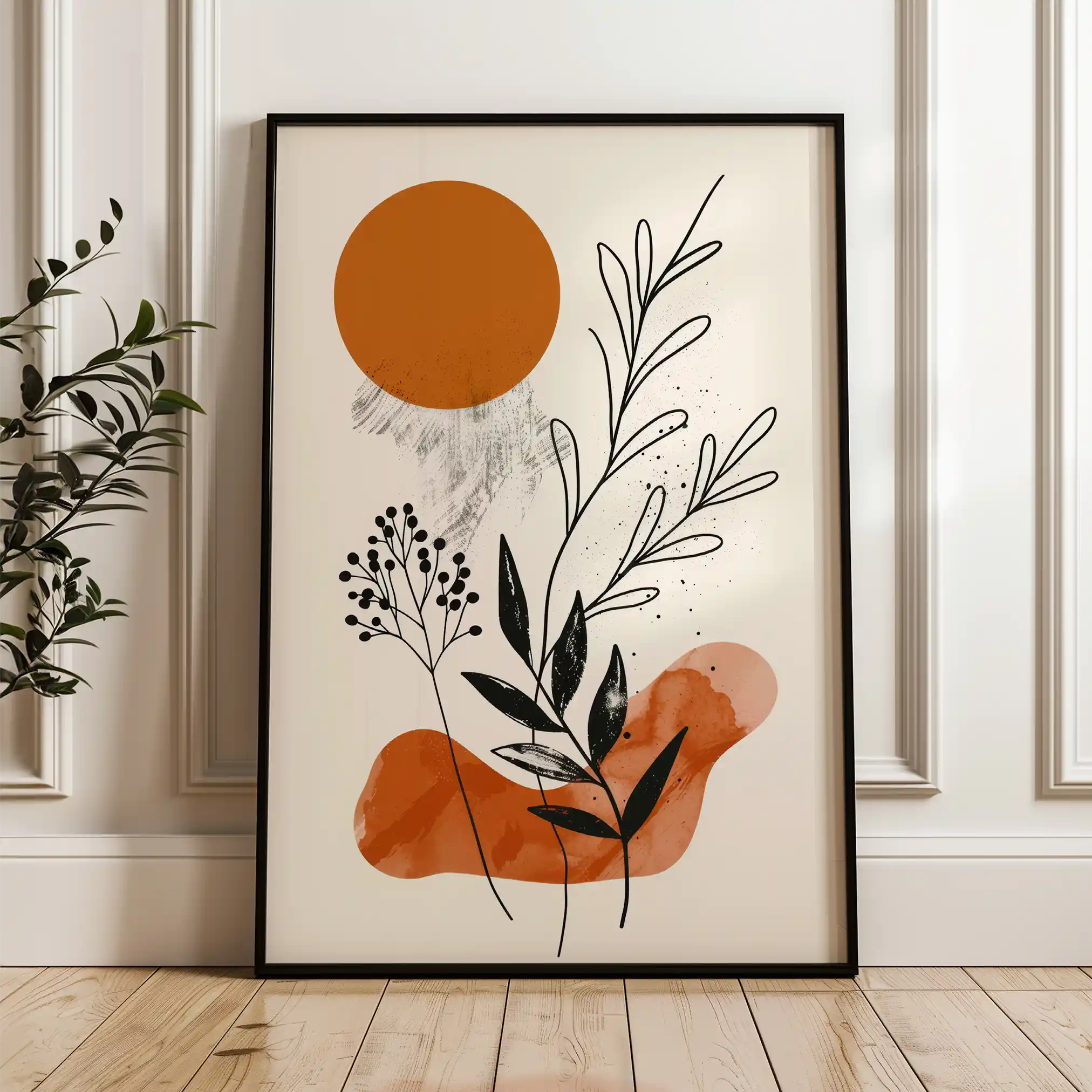 Boho 042 Canvas Art 60 x 40 cm / Black