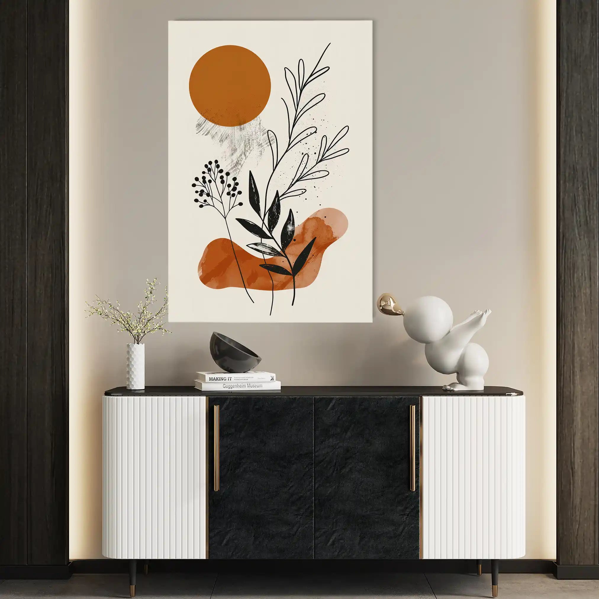 Boho 042 Canvas Art 60 x 40 cm / Black