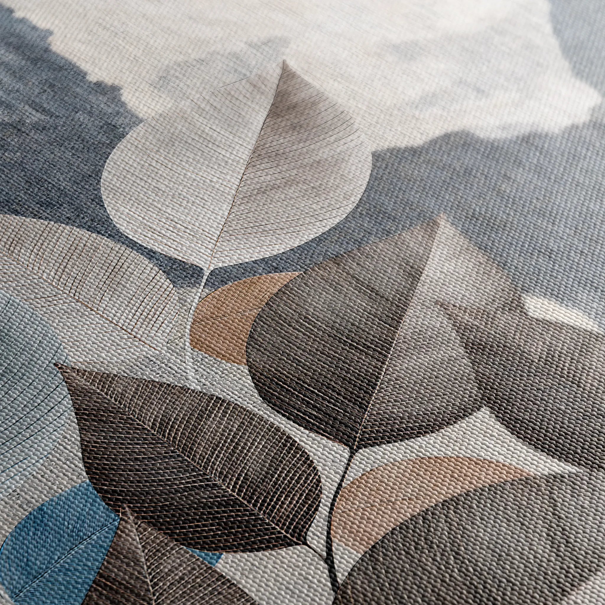 Floral 042 Canvas Art 60 x 40 cm / Black