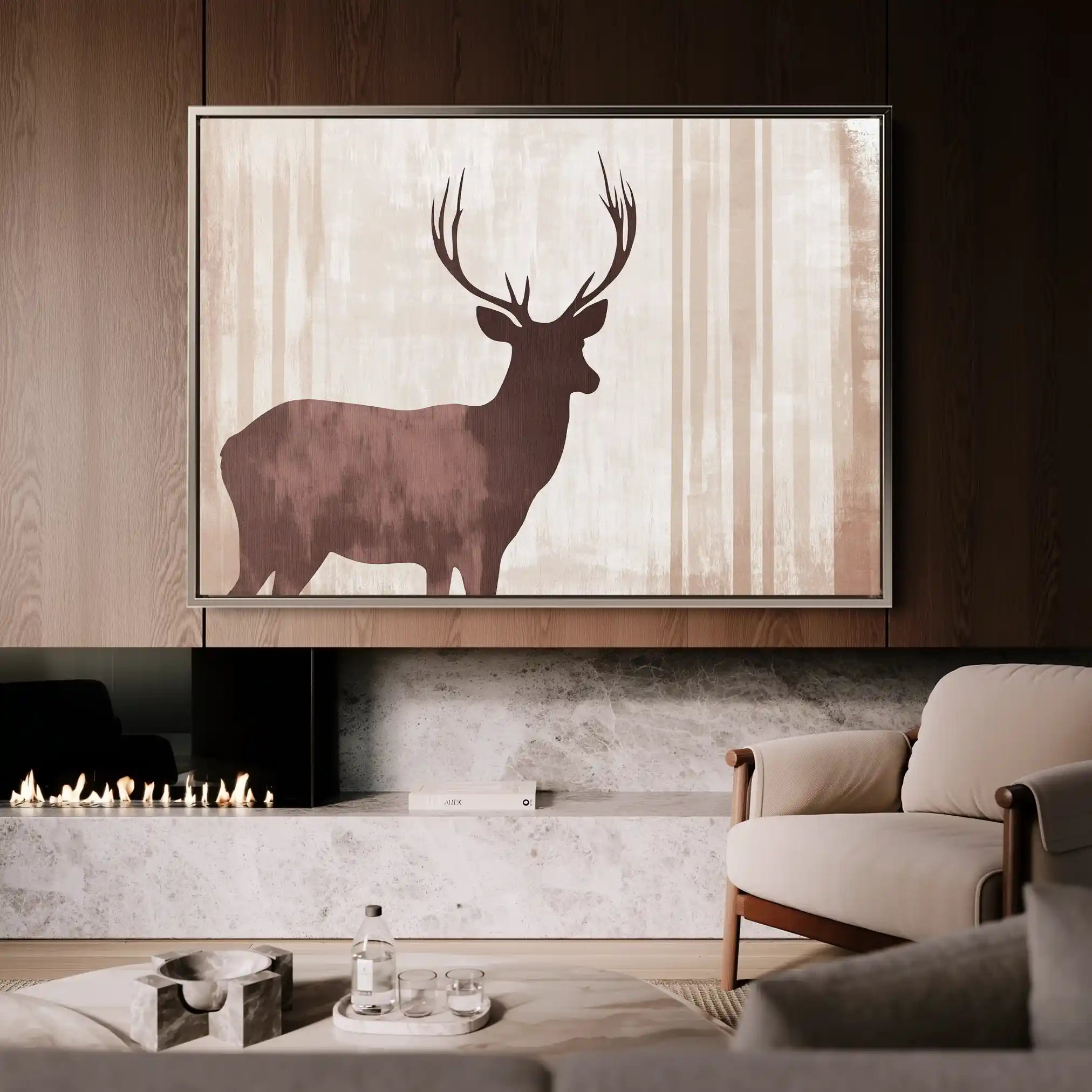 Animals 043 Canvas Art 60 x 40 cm / Black