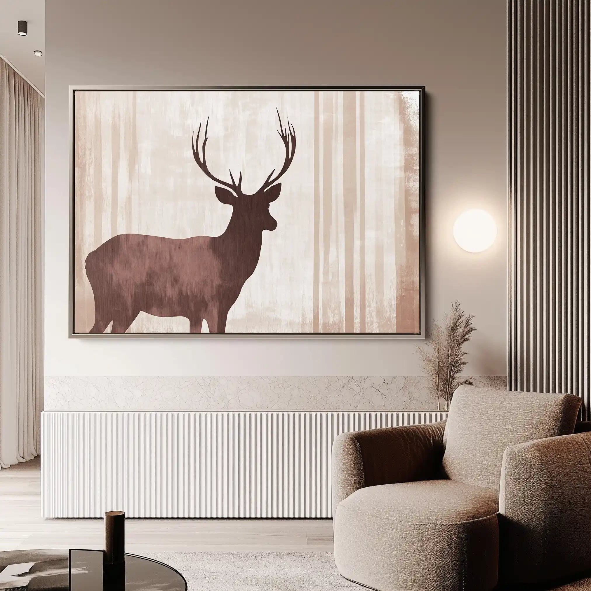 Animals 043 Canvas Art 60 x 40 cm / Black