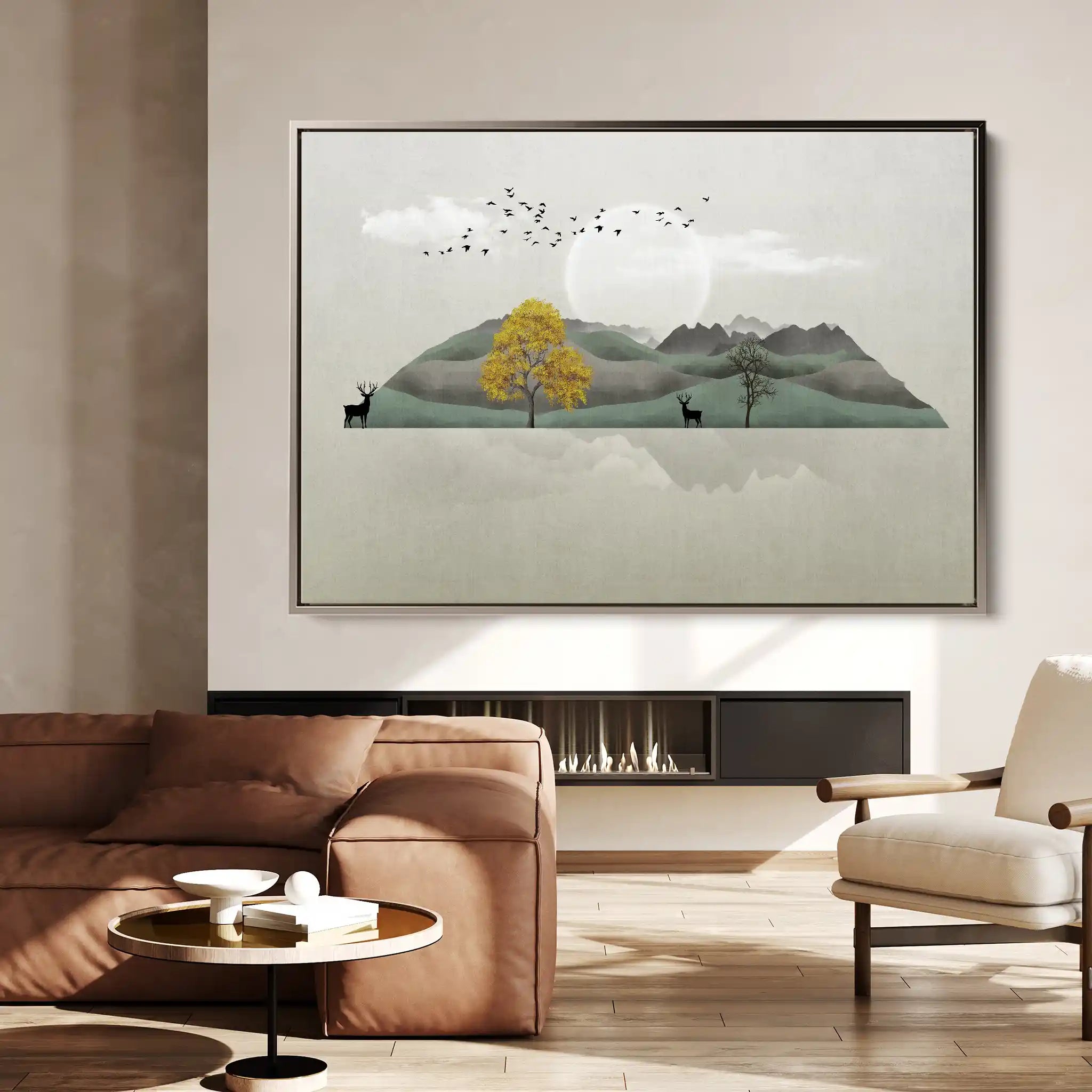 Abstract 043 Canvas Art 60 x 40 cm / Black