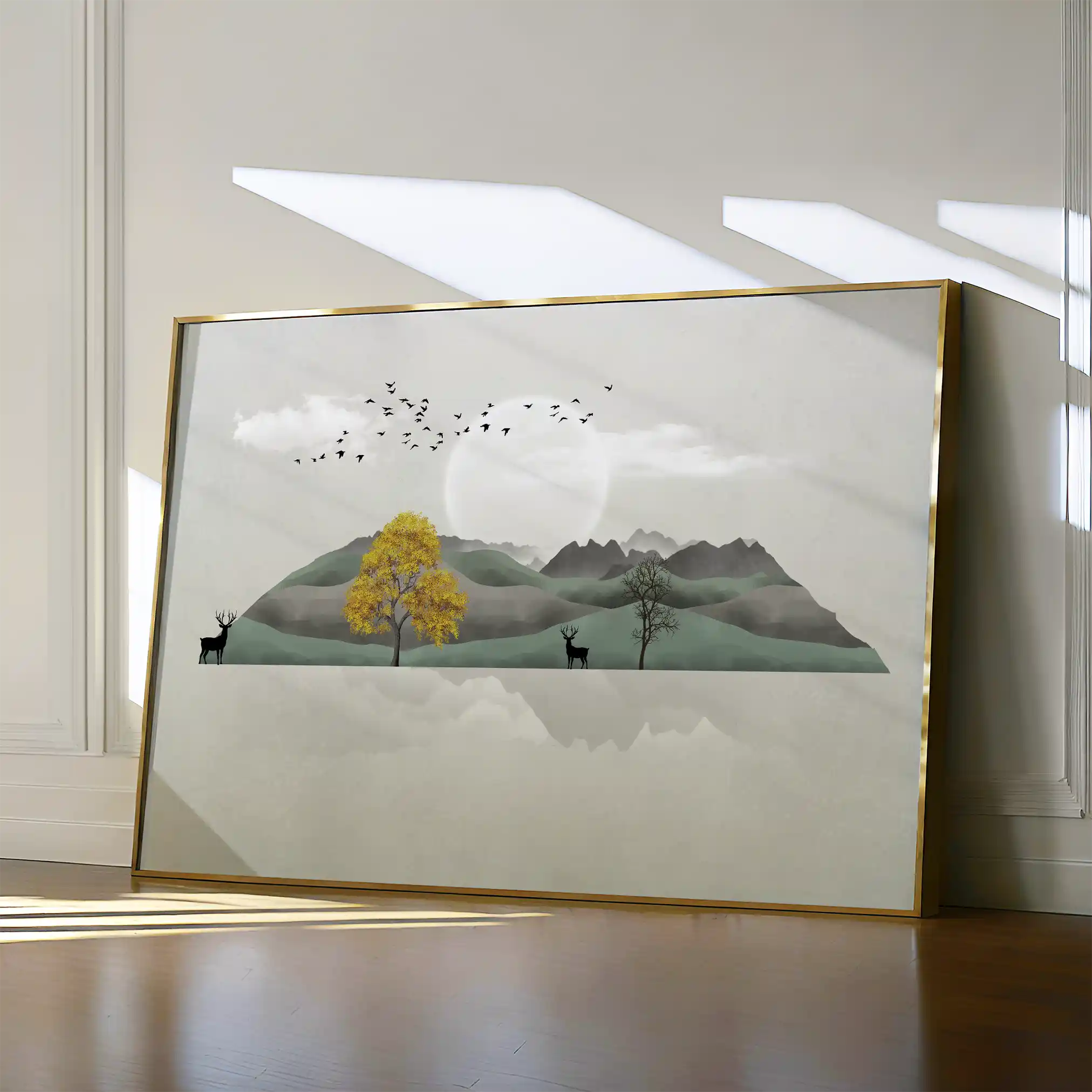 Abstract 043 Canvas Art 60 x 40 cm / Black