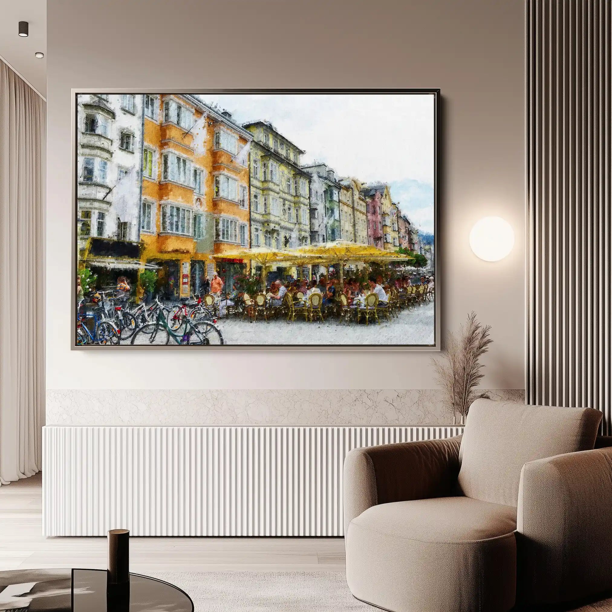 Landscape 045 Canvas Art 60 x 40 cm / Black