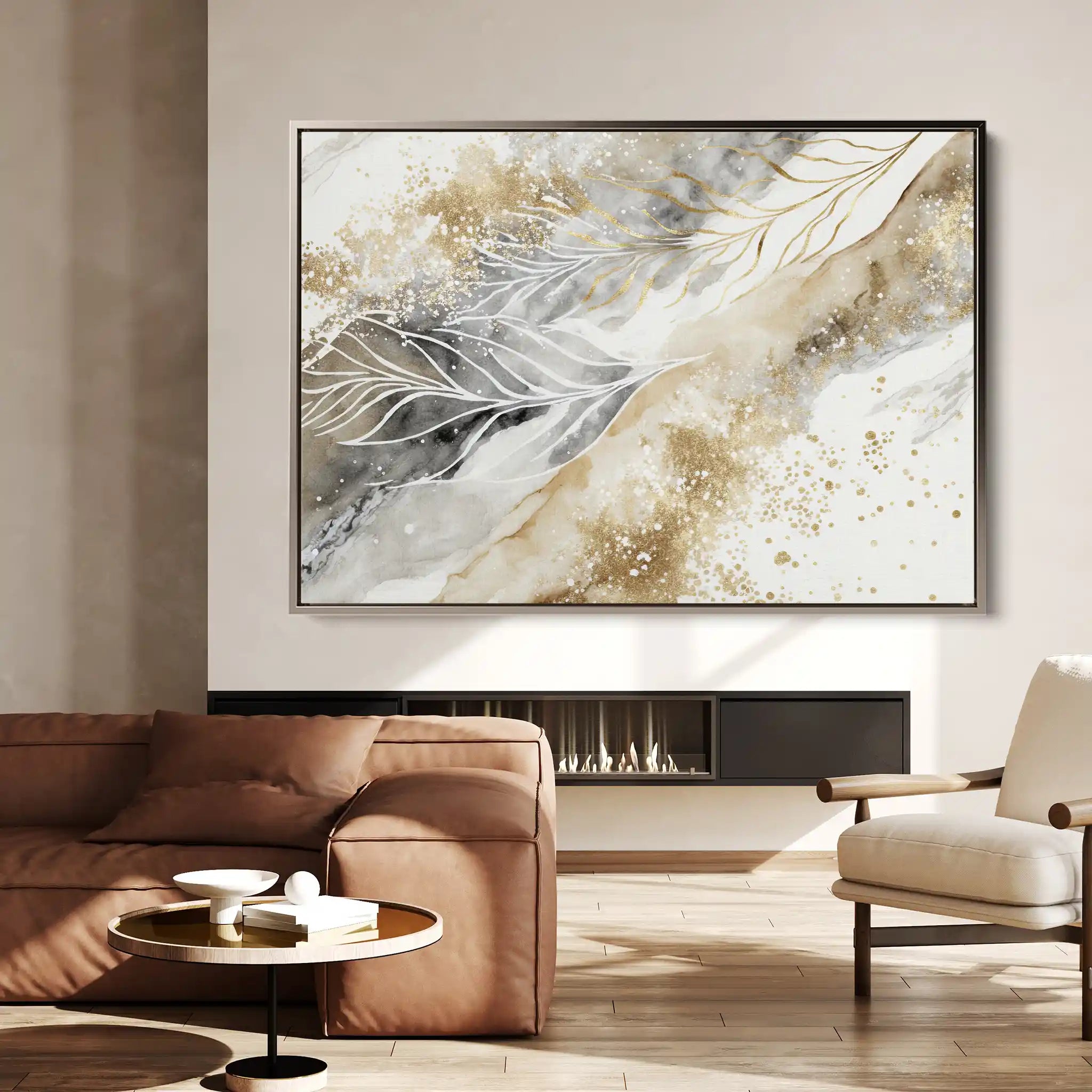 Abstract 046 Canvas Art 60 x 40 cm / Black