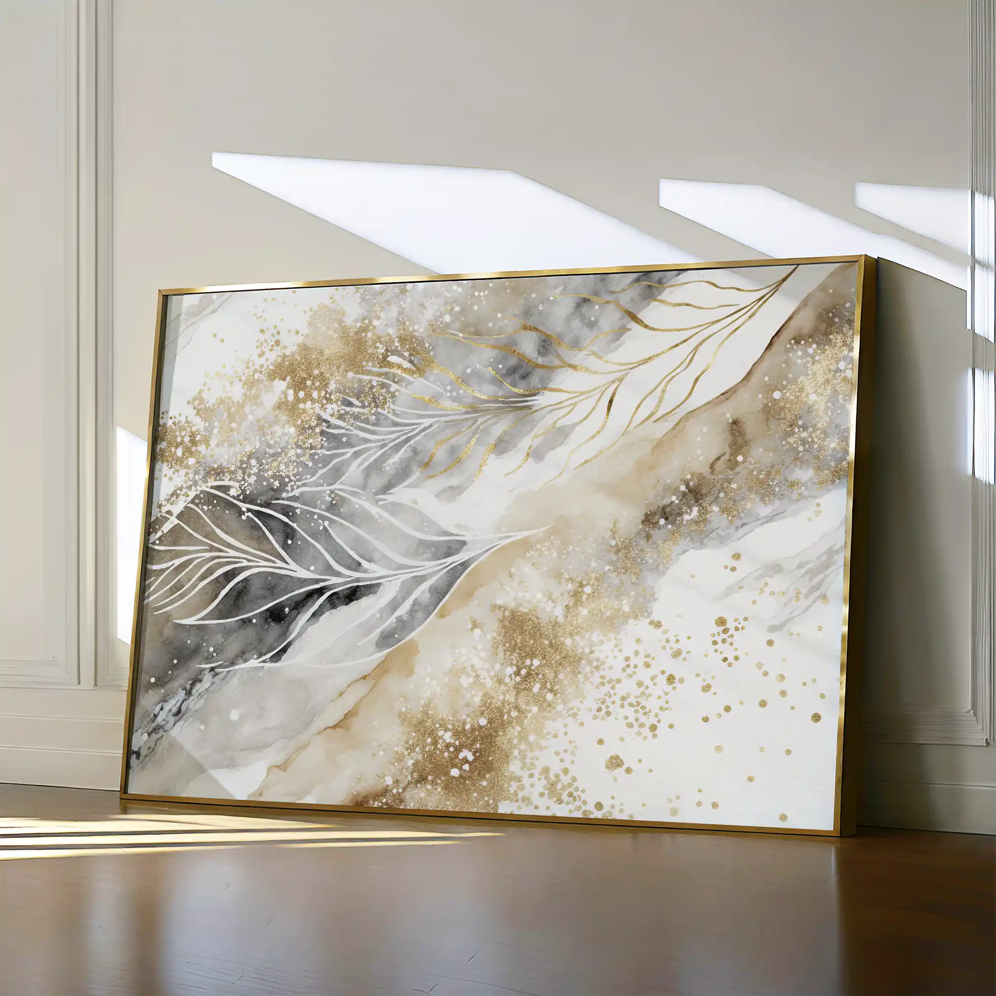 Abstract 046 Canvas Art 60 x 40 cm / Black