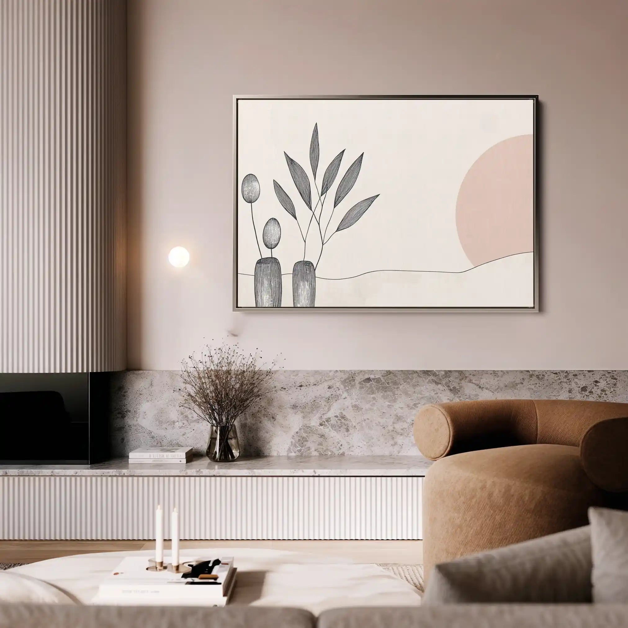 Boho 047 Canvas Art 60 x 40 cm / Black