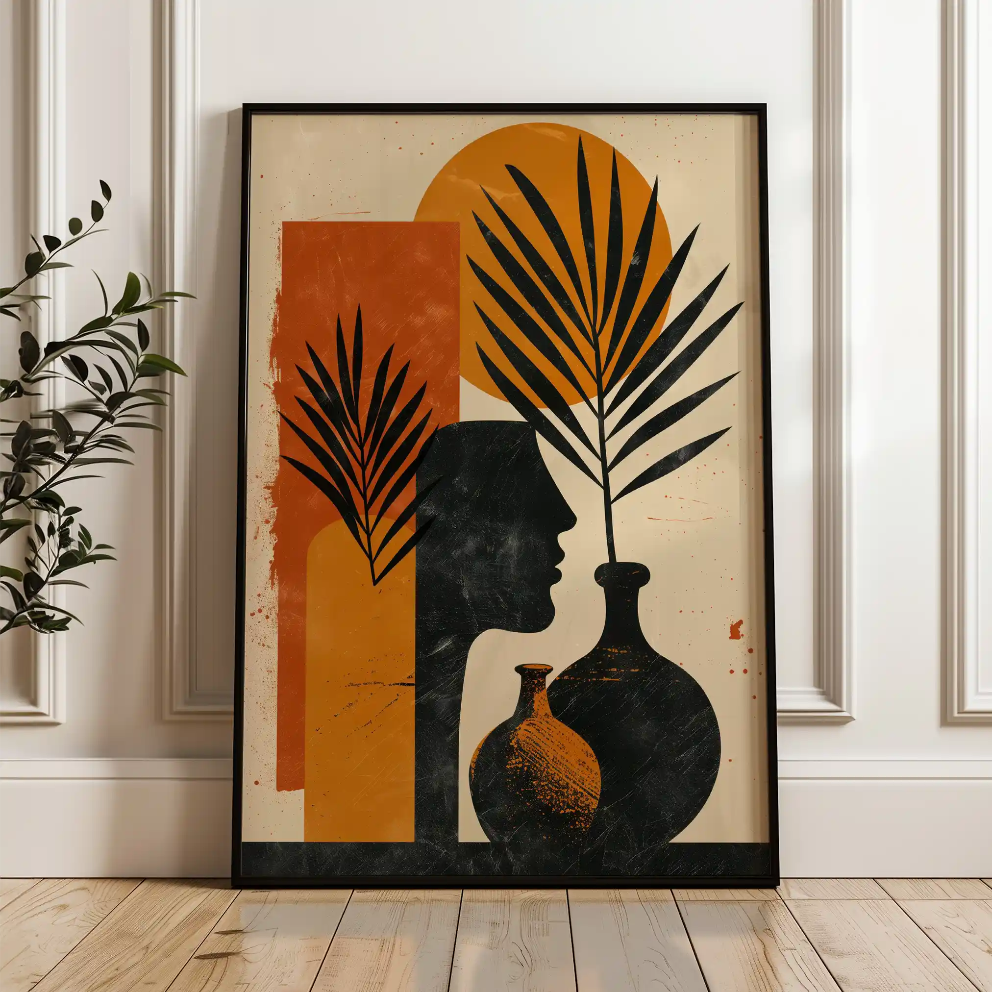 Boho 048 Canvas Art 60 x 40 cm / Black