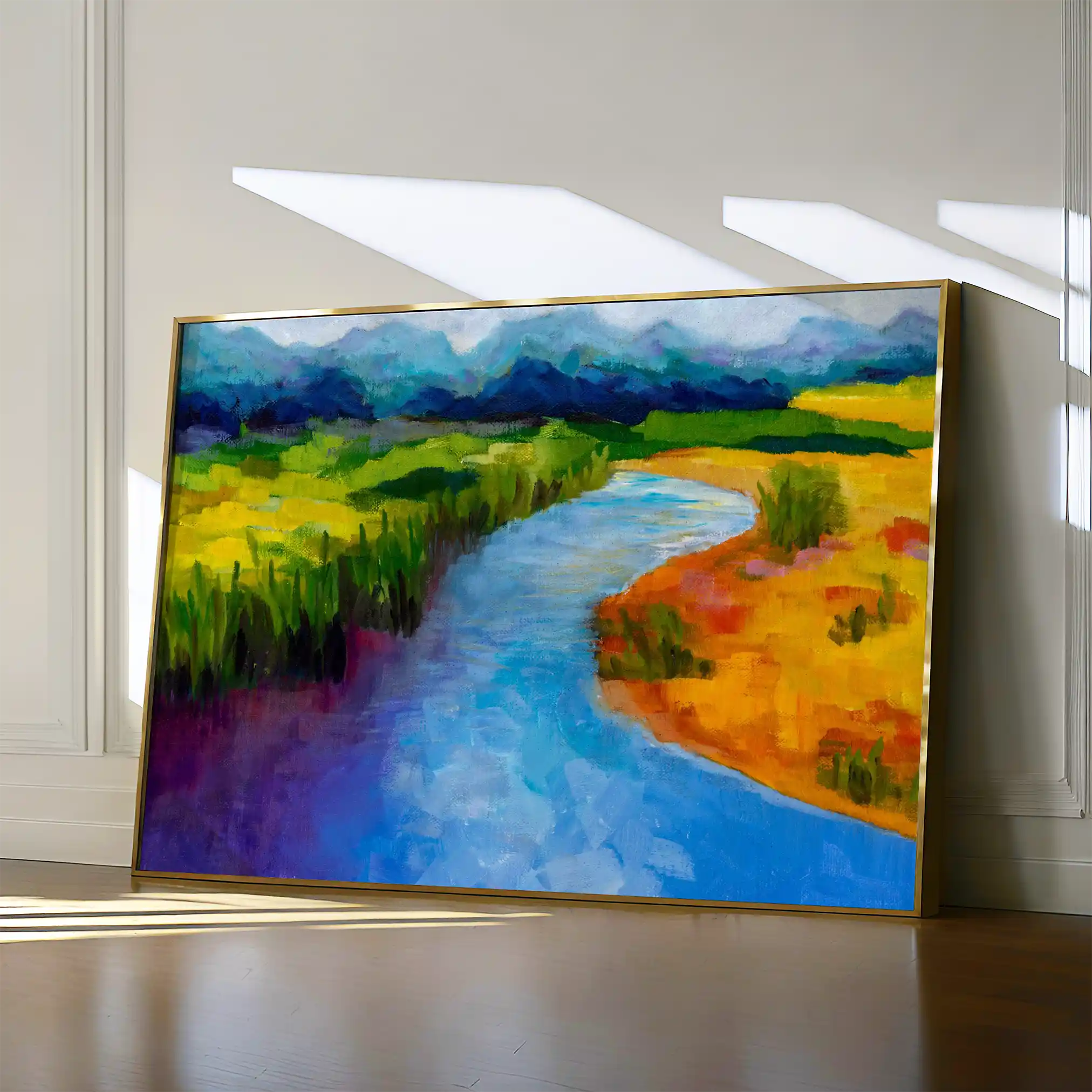 Landscape 048 Canvas Art 60 x 40 cm / Black