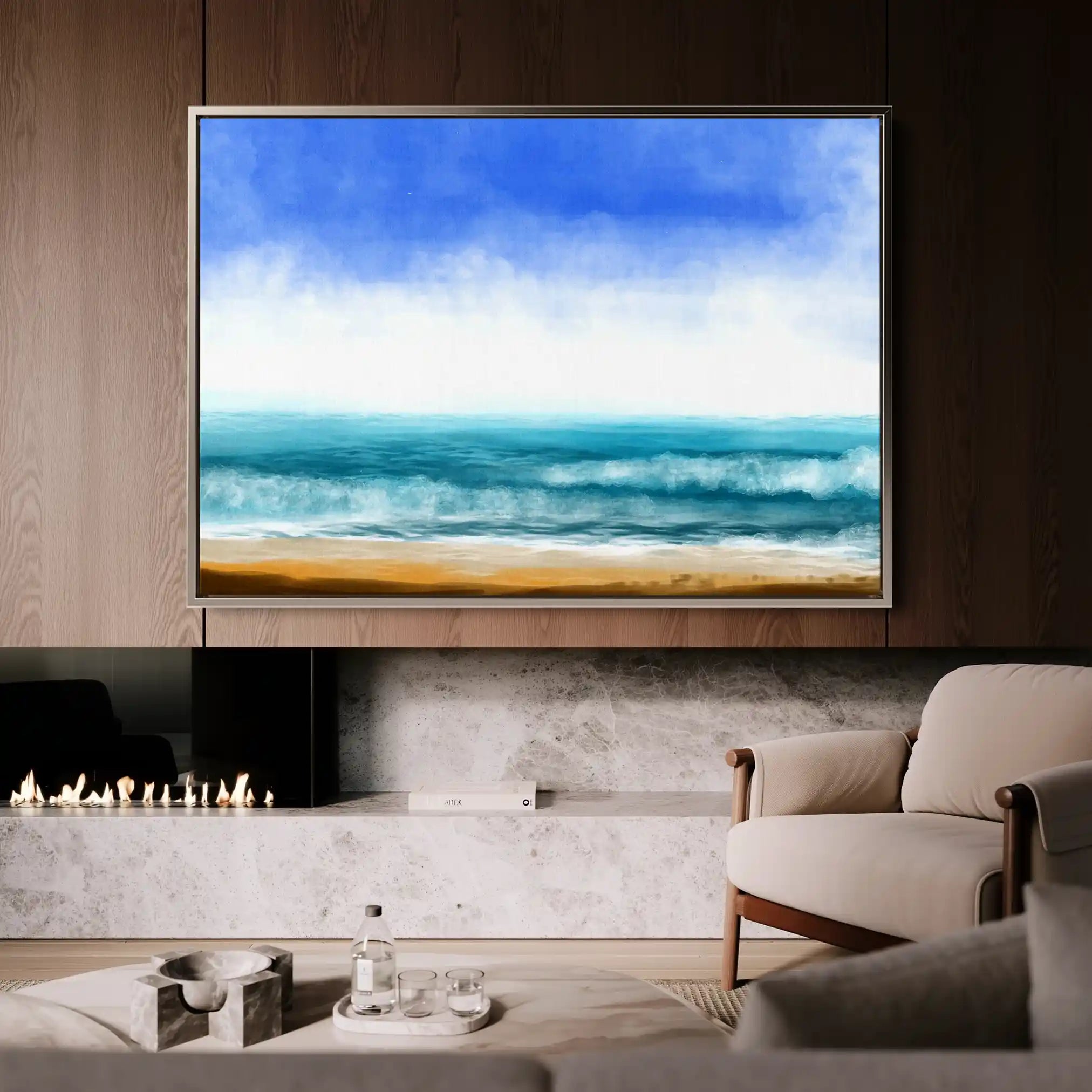 Landscape 049 Canvas Art 60 x 40 cm / Black