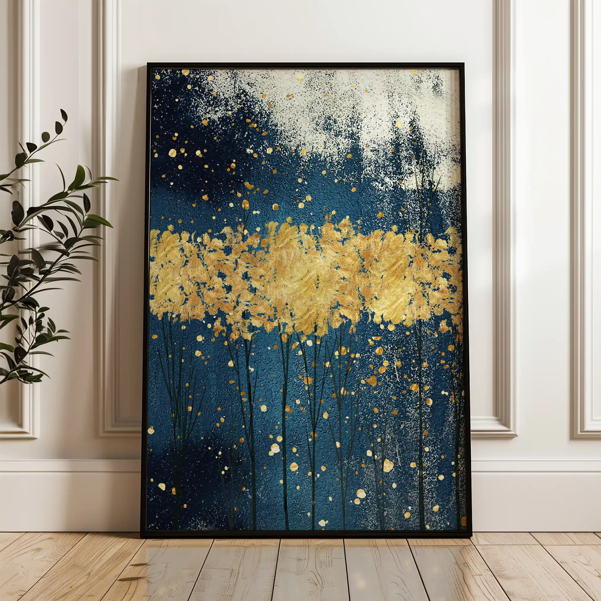 Abstract 050 Canvas Art 60 x 40 cm / Black