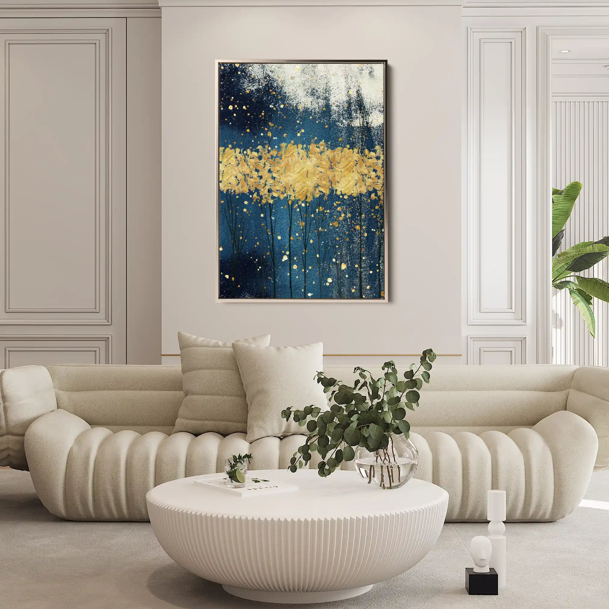 Abstract 050 Canvas Art 60 x 40 cm / Black