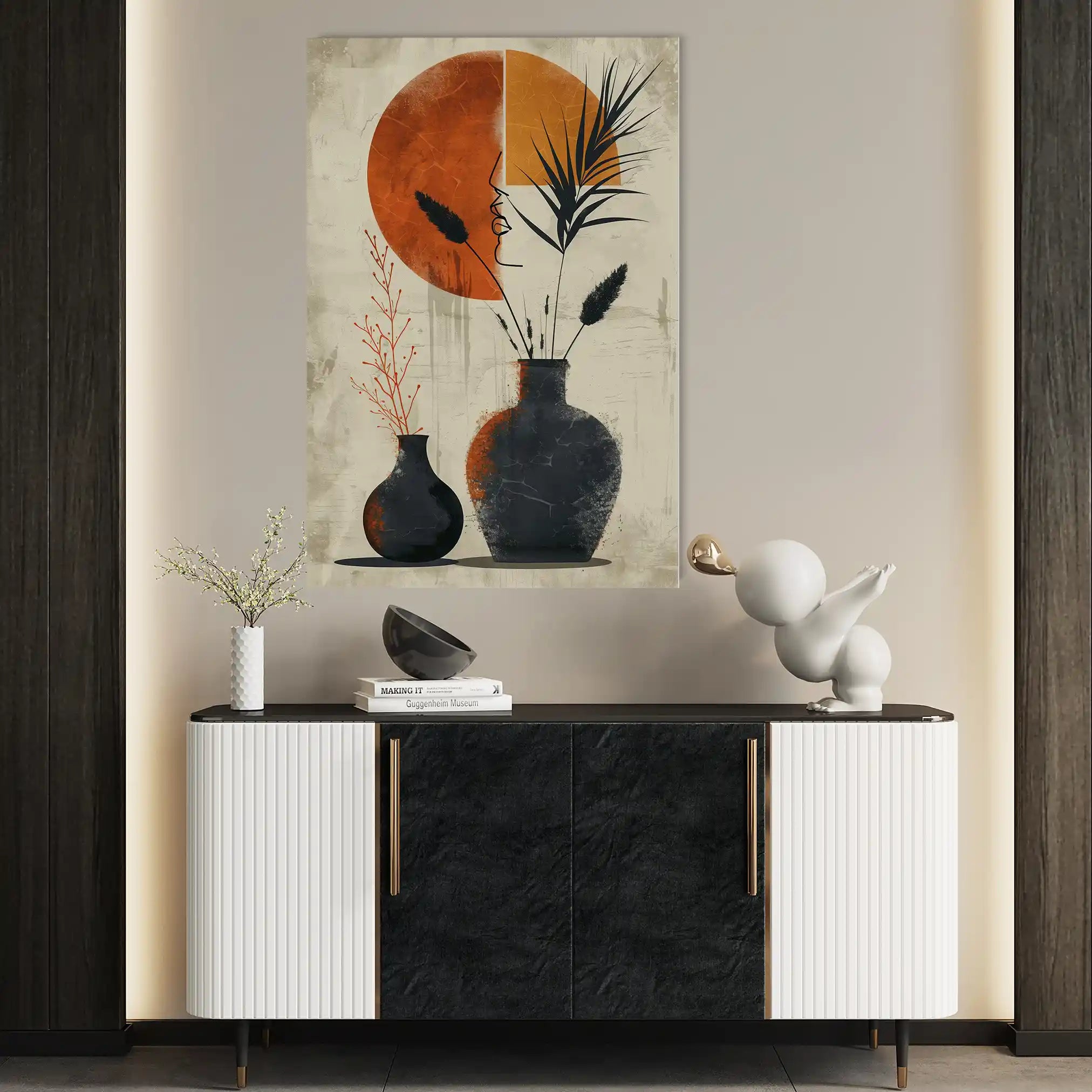 Boho 050 Canvas Art 60 x 40 cm / Black