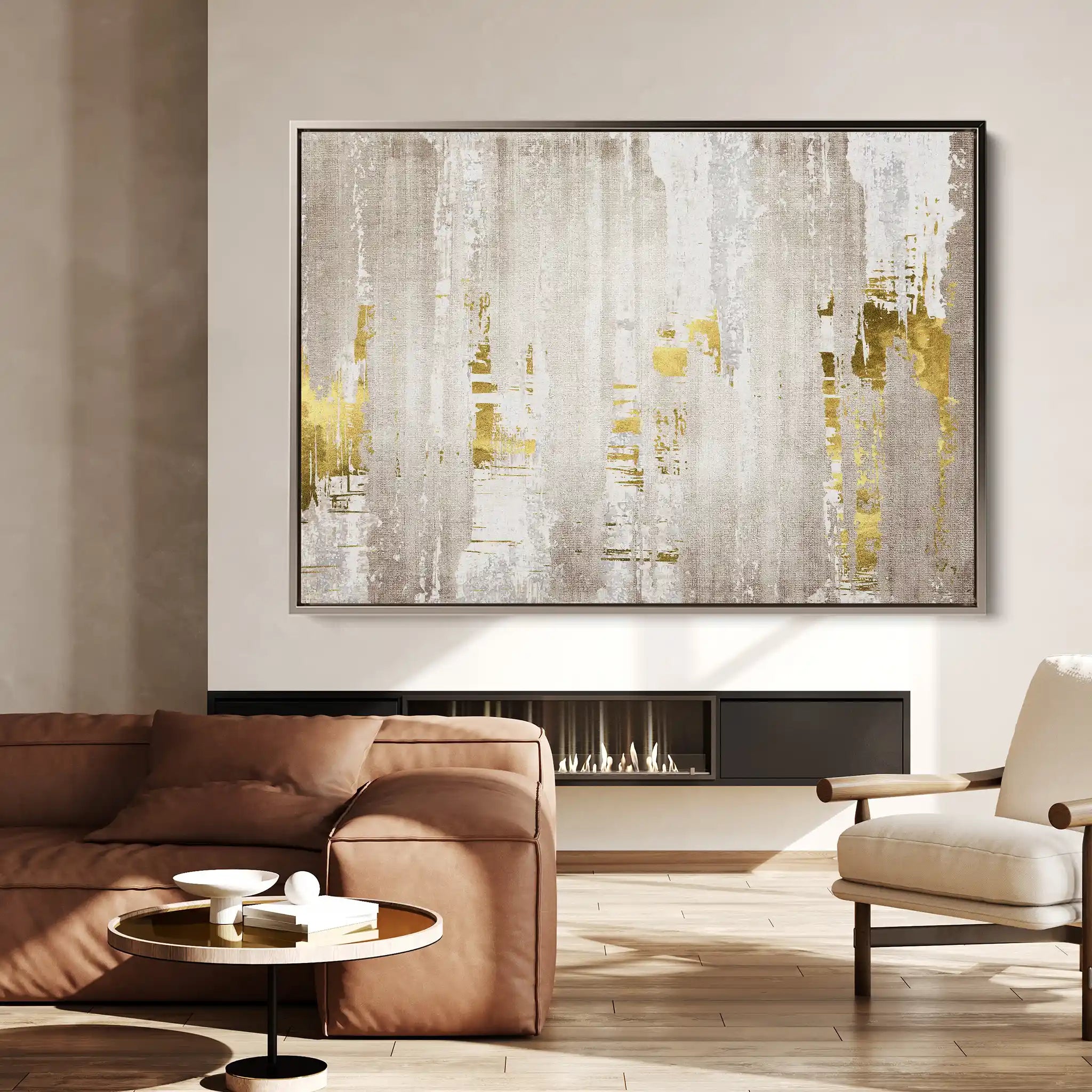 Abstract 051 Canvas Art 60 x 40 cm / Black
