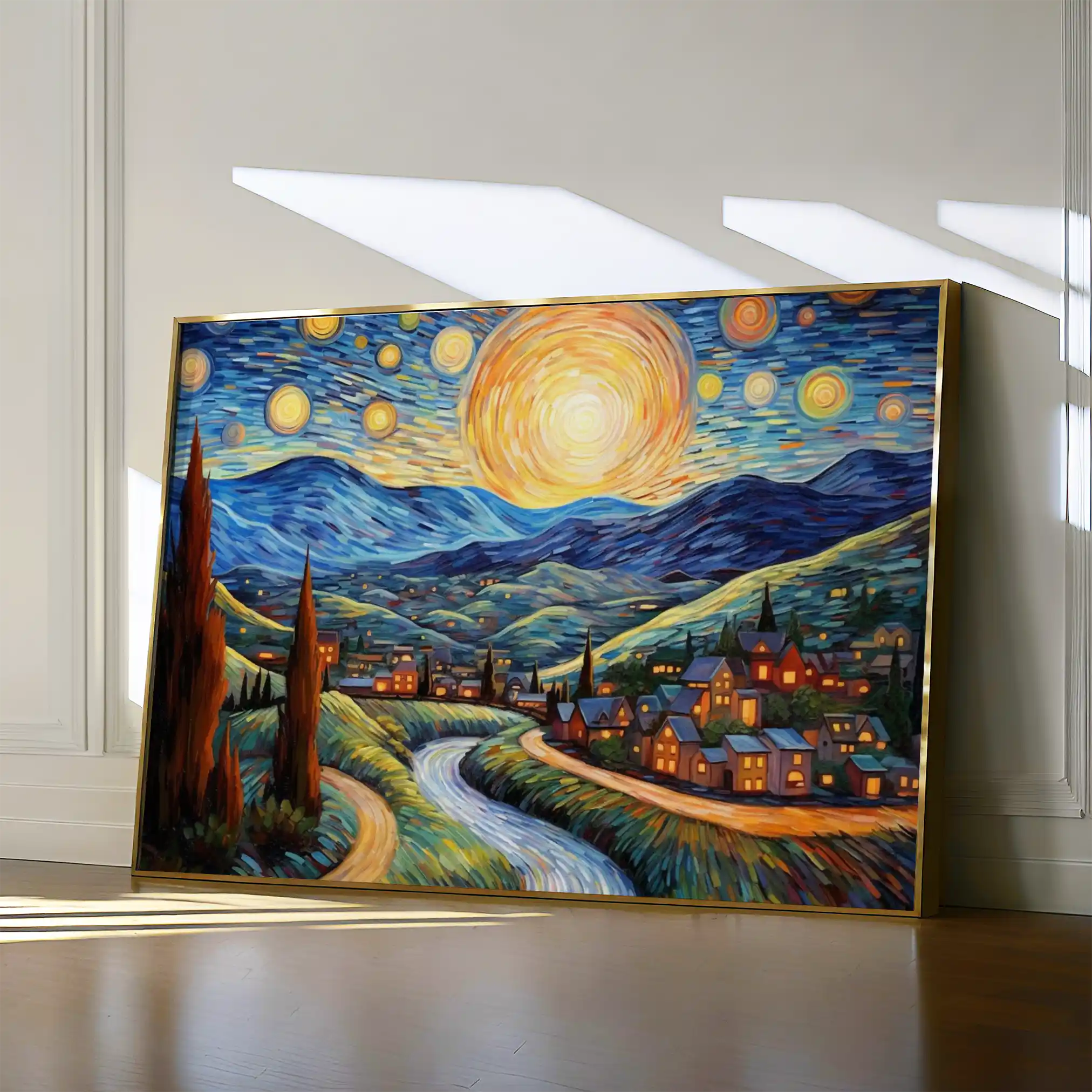 Landscape 051 Canvas Art 60 x 40 cm / Black