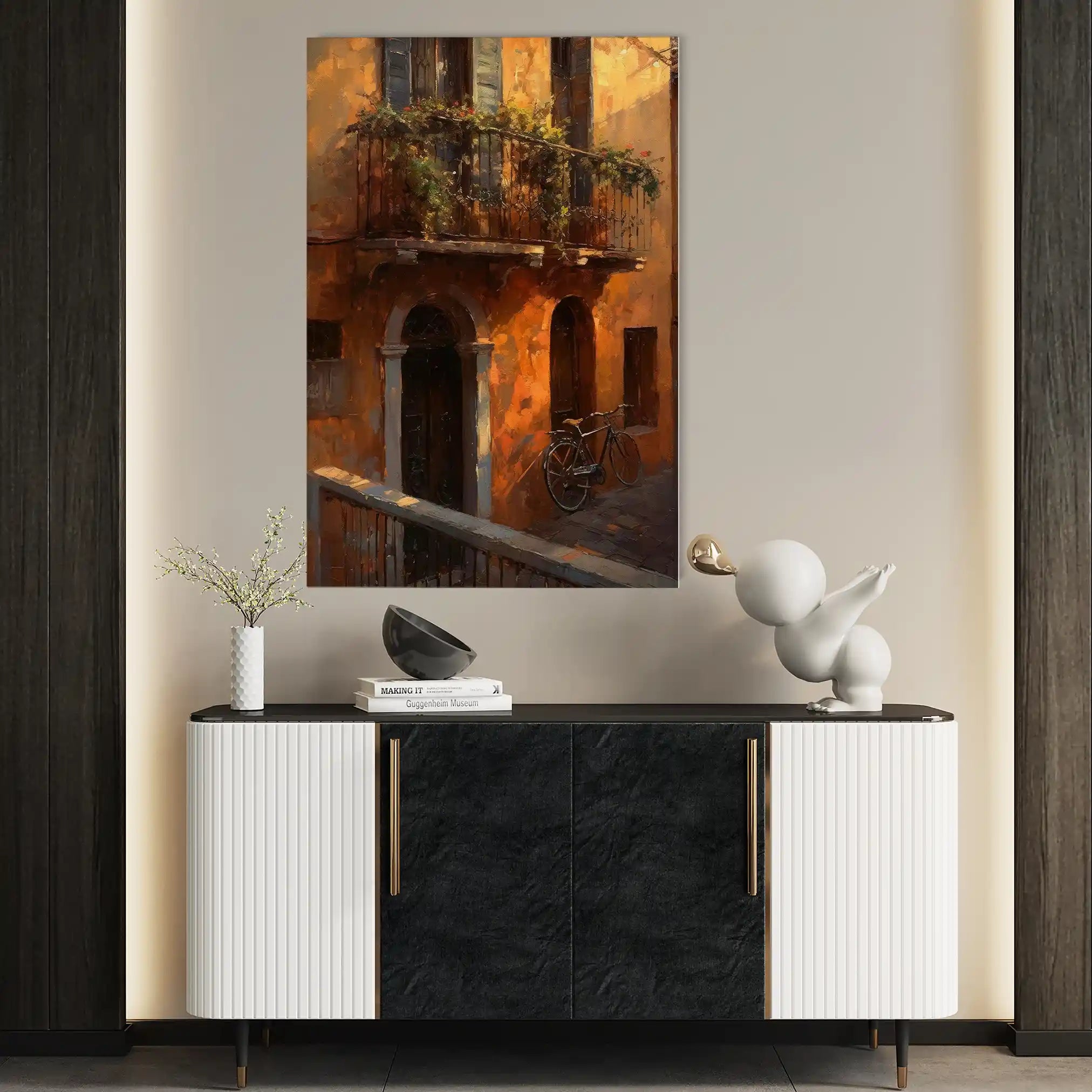 Landscape 052 Canvas Art 60 x 40 cm / Black