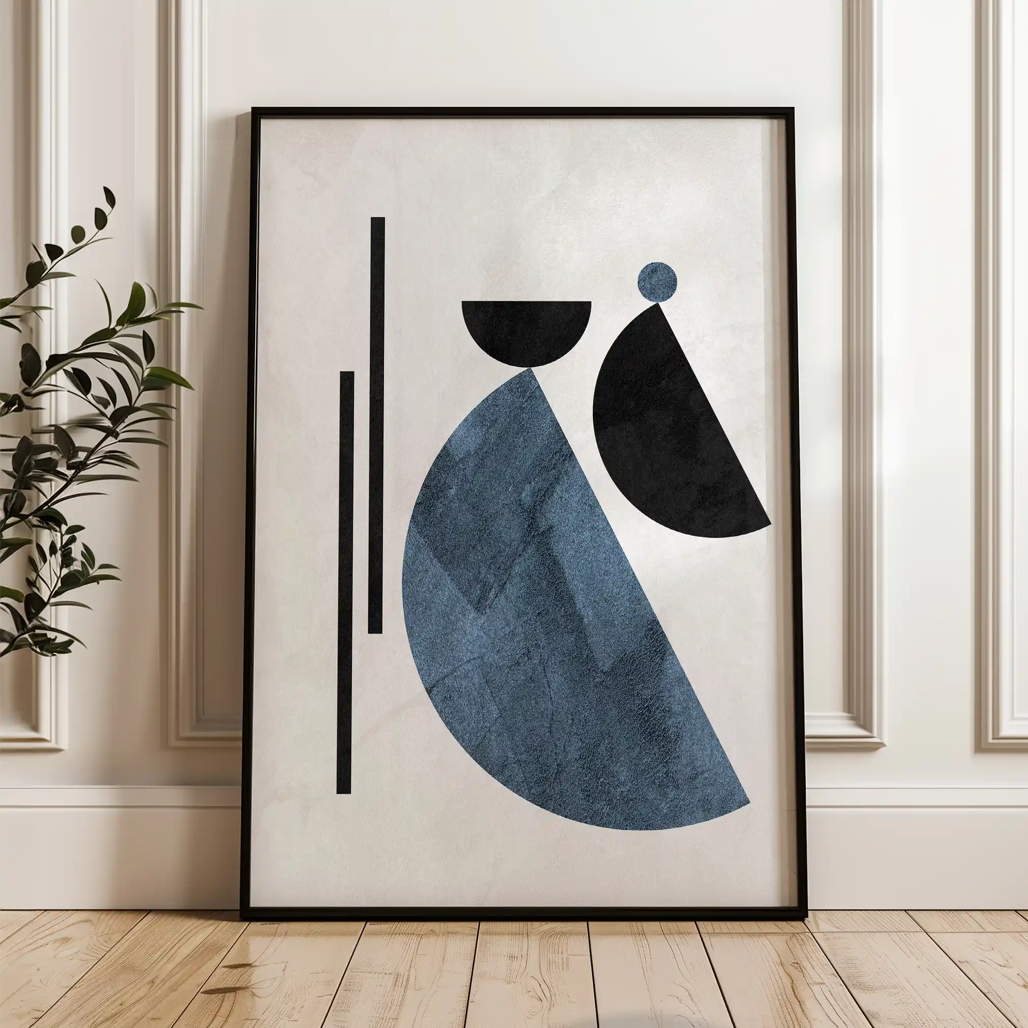 Abstract 053 Canvas Art 60 x 40 cm / Black