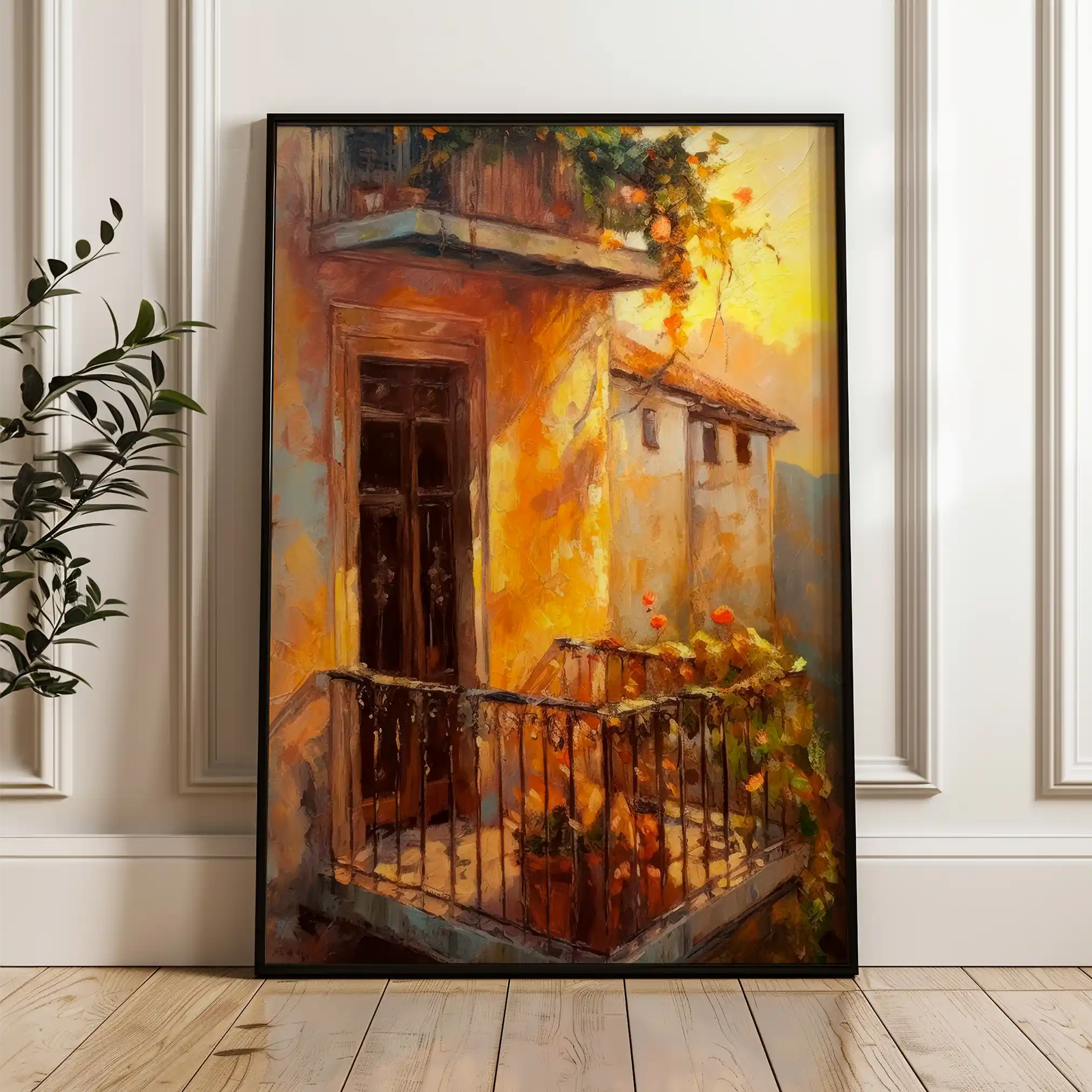 Landscape 053 Canvas Art 60 x 40 cm / Black