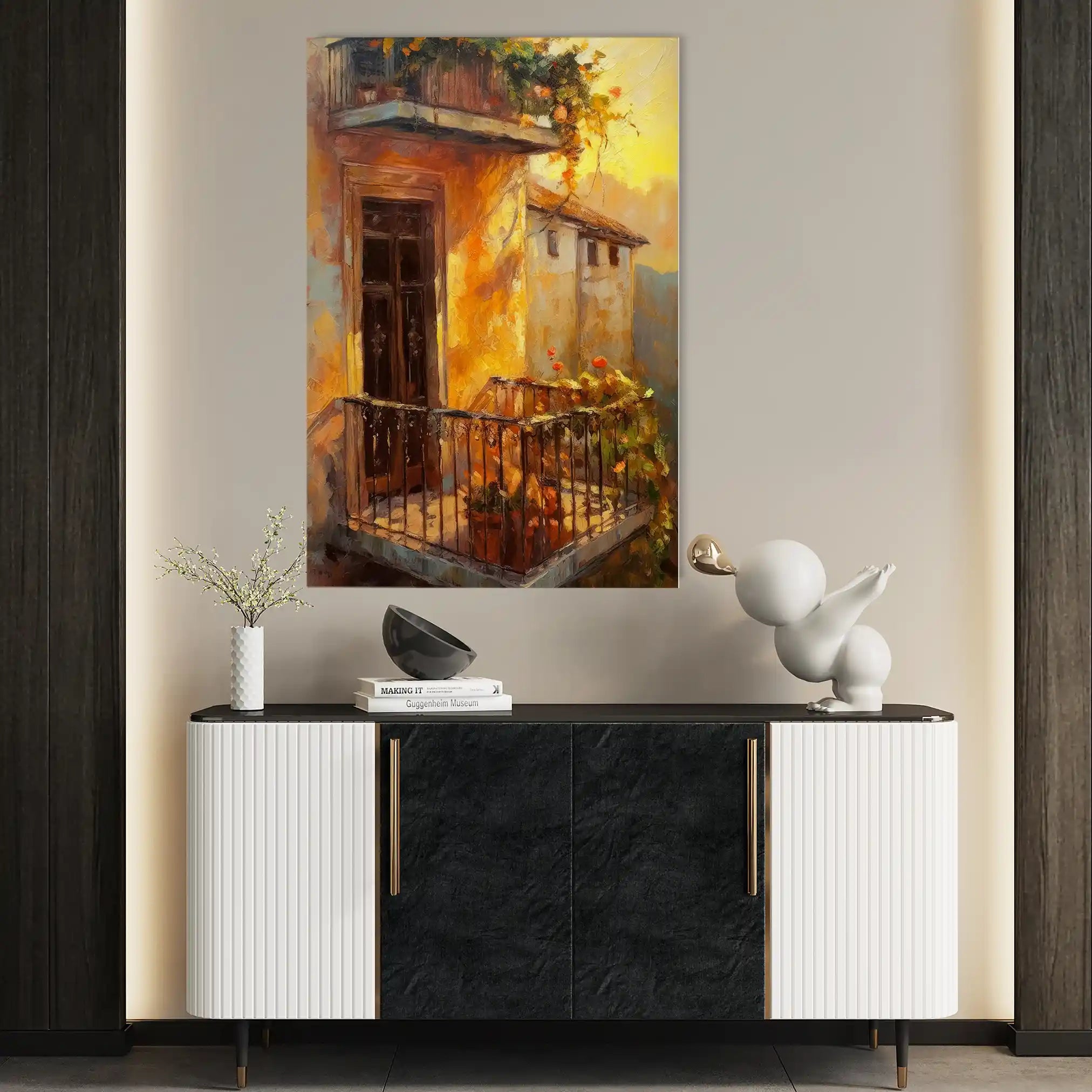 Landscape 053 Canvas Art 60 x 40 cm / Black