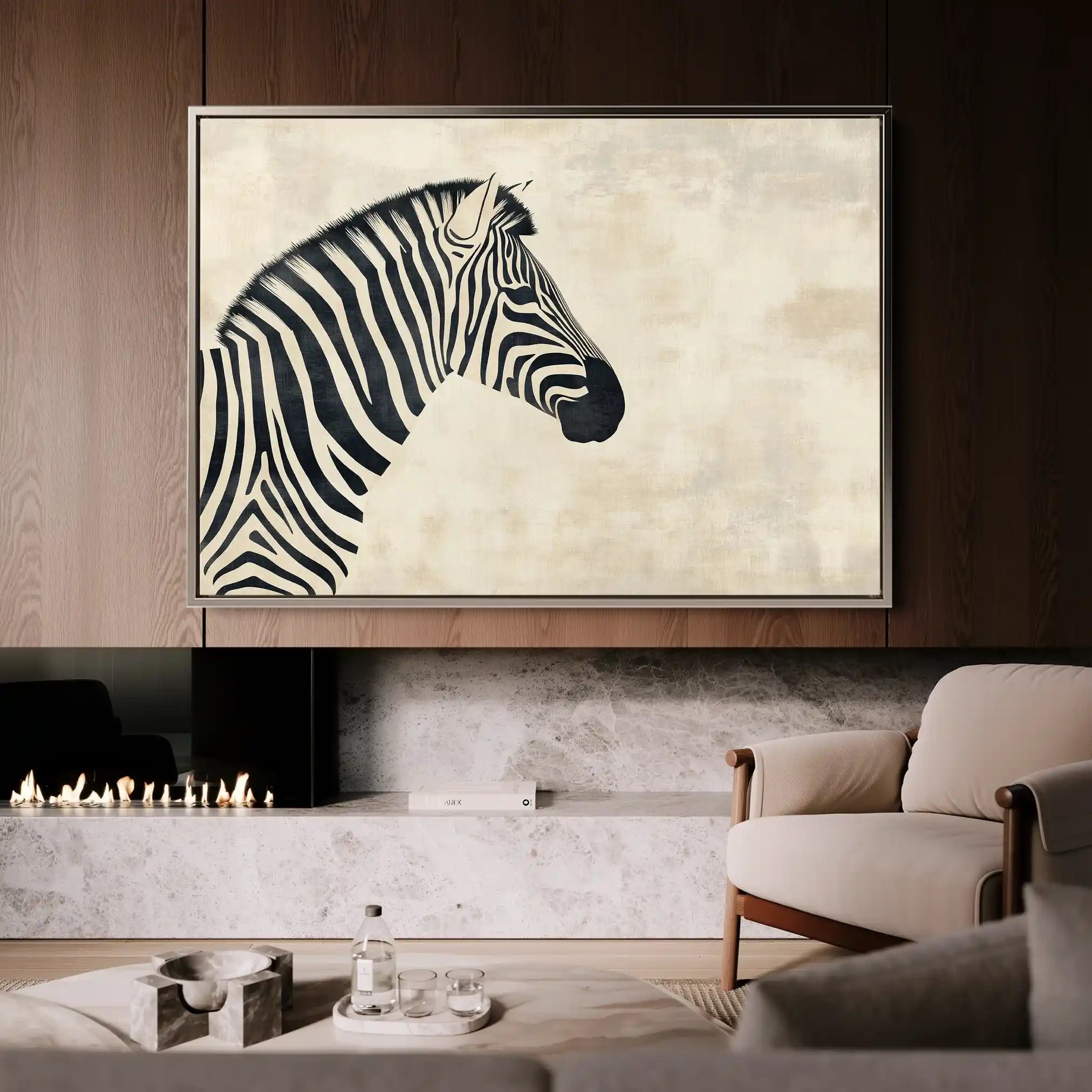 Animals 054 Canvas Art 60 x 40 cm / Black