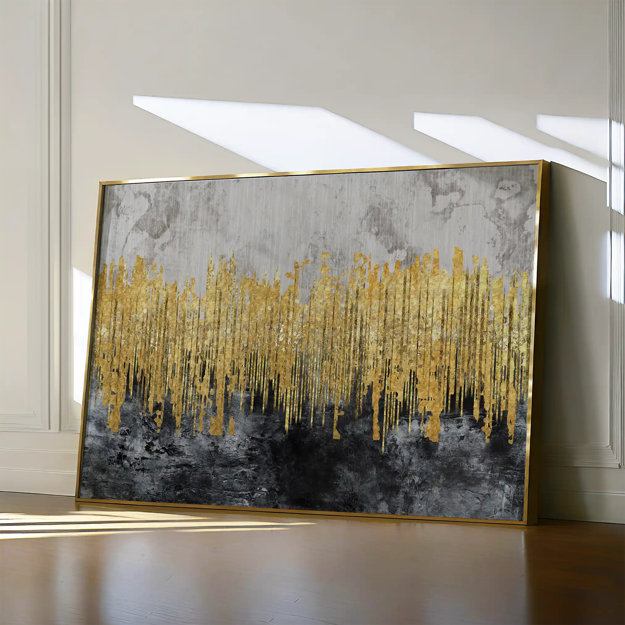 Abstract 054 Canvas Art 60 x 40 cm / Black