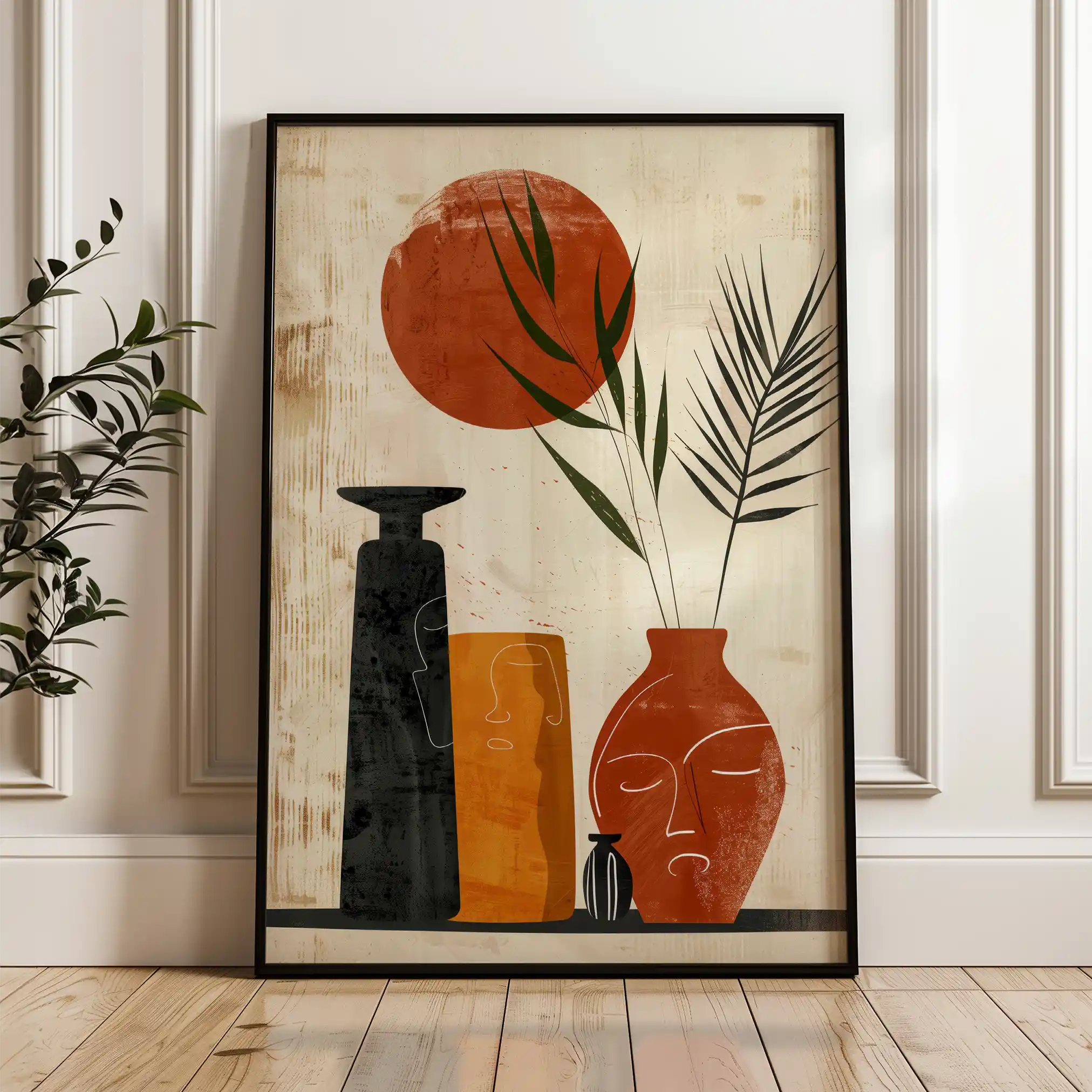 Boho 054 Canvas Art 60 x 40 cm / Black