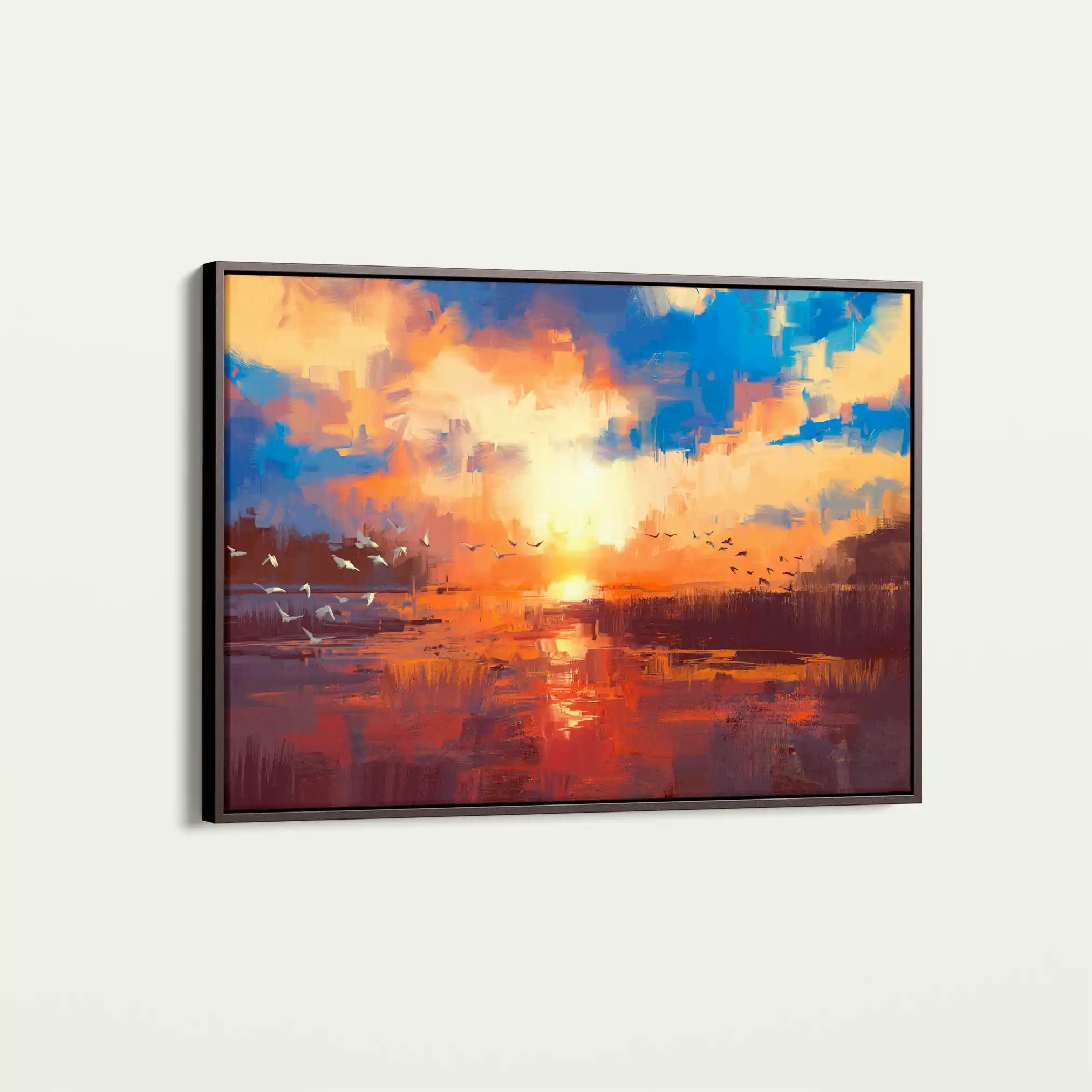 Landscape 054 Canvas Art 60 x 40 cm / Black