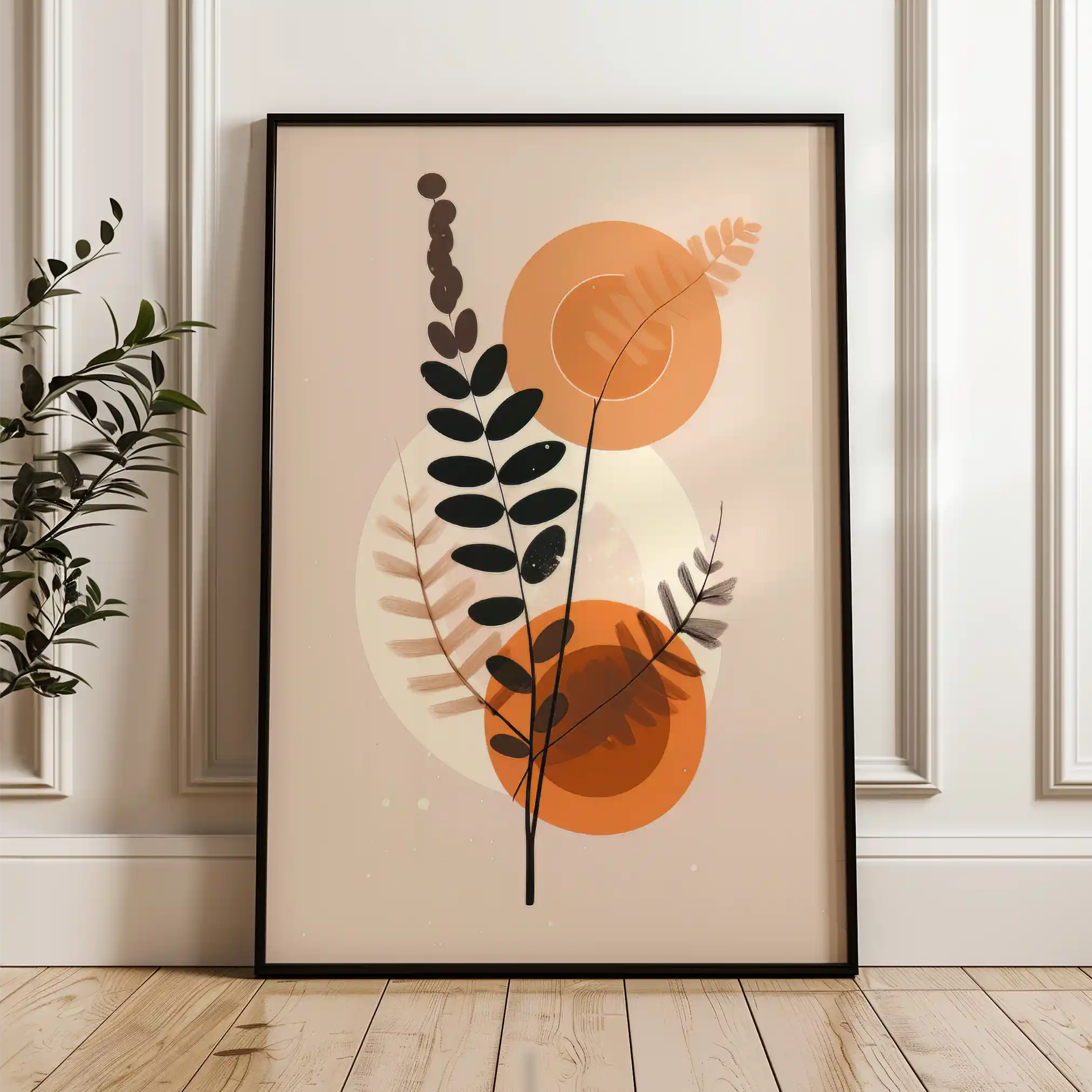 Boho 055 Canvas Art 60 x 40 cm / Black