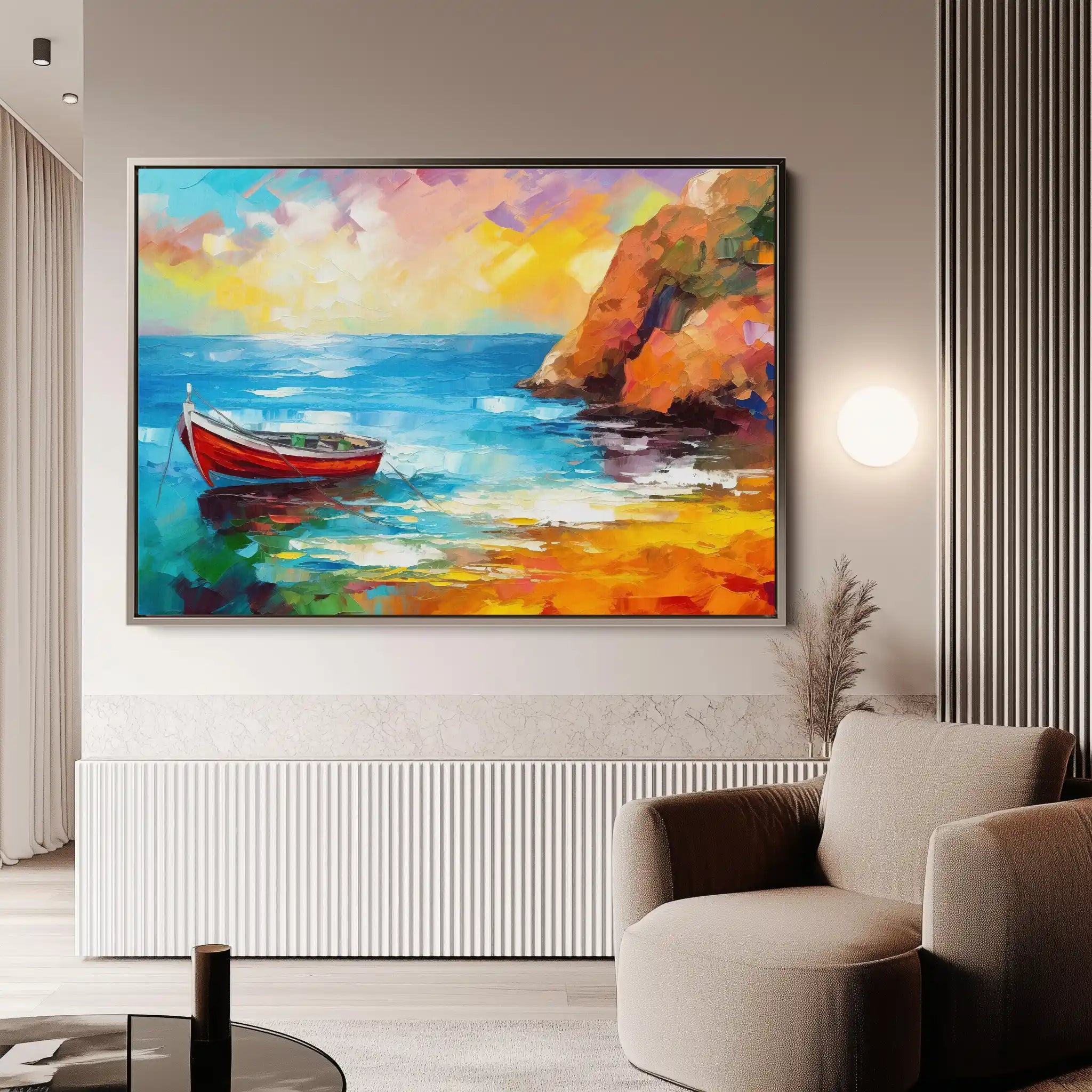 Landscape 055 Canvas Art 60 x 40 cm / Black