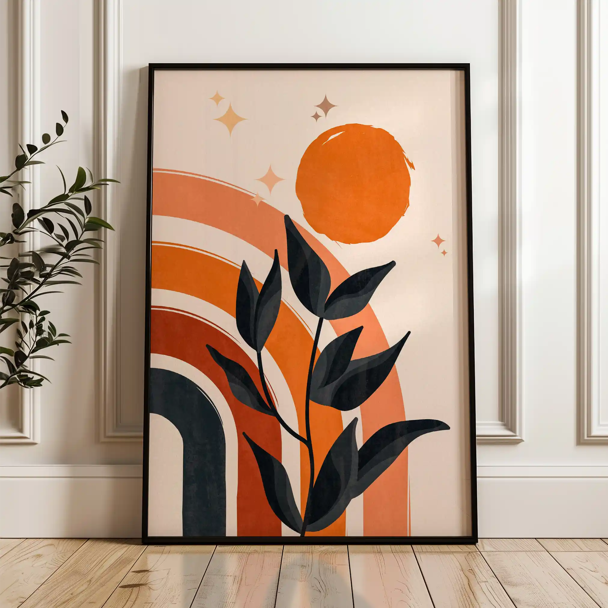 Boho 057 Canvas Art 60 x 40 cm / Black