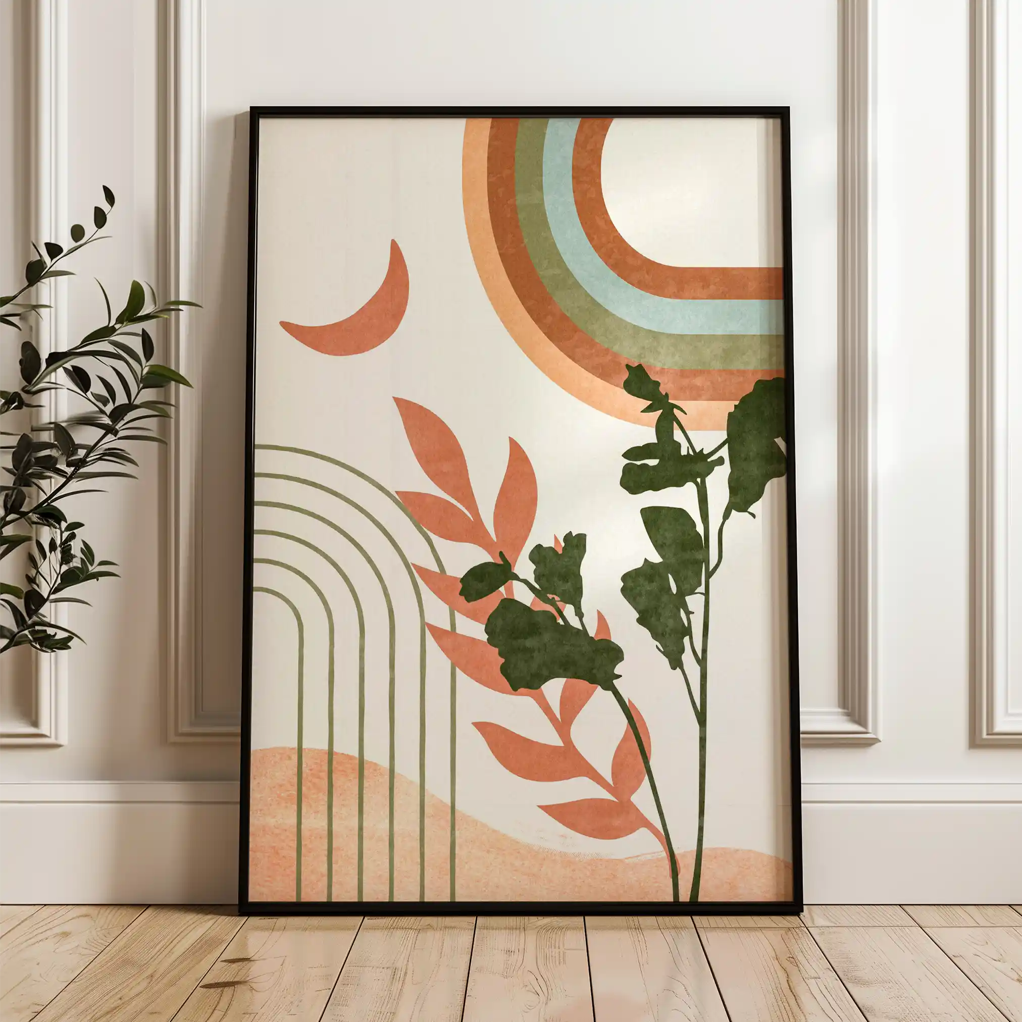 Boho 058 Canvas Art 60 x 40 cm / Black