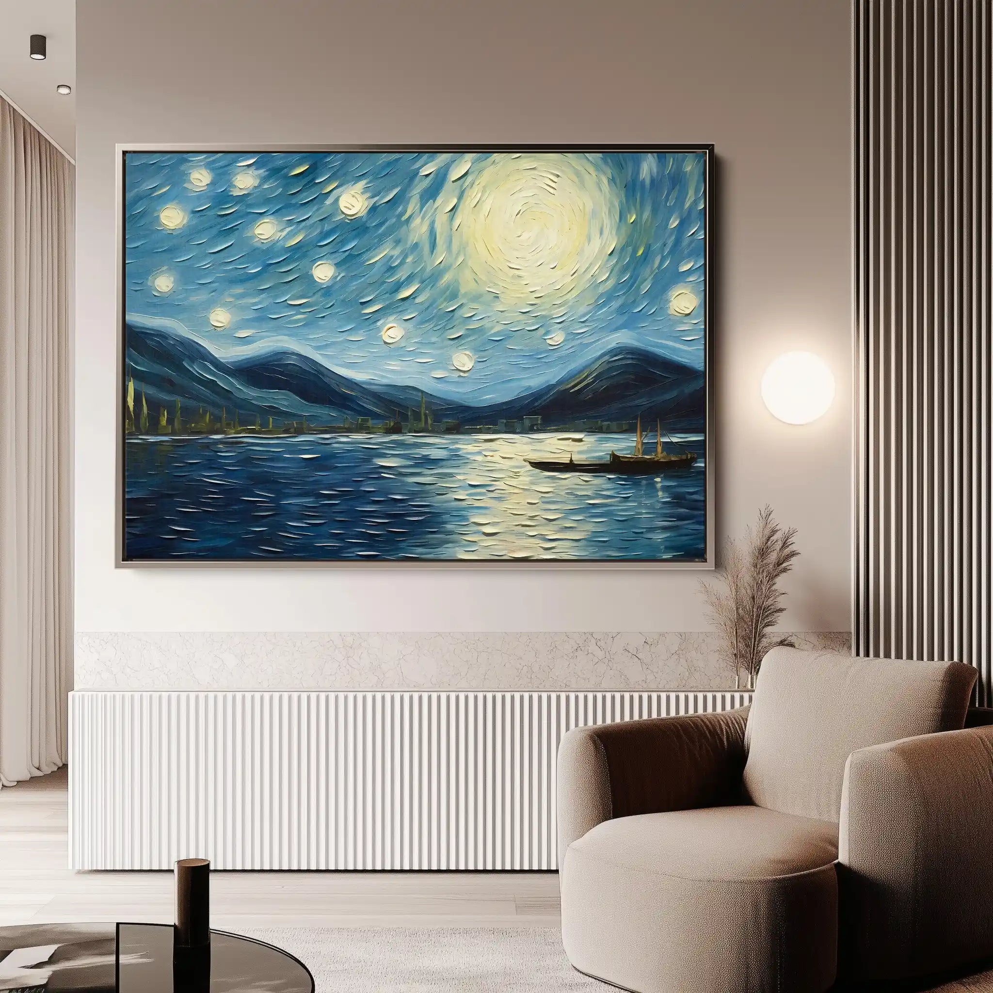 Landscape 058 Canvas Art 60 x 40 cm / Black