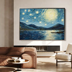 Landscape 058 Canvas Art 60 x 40 cm / Black