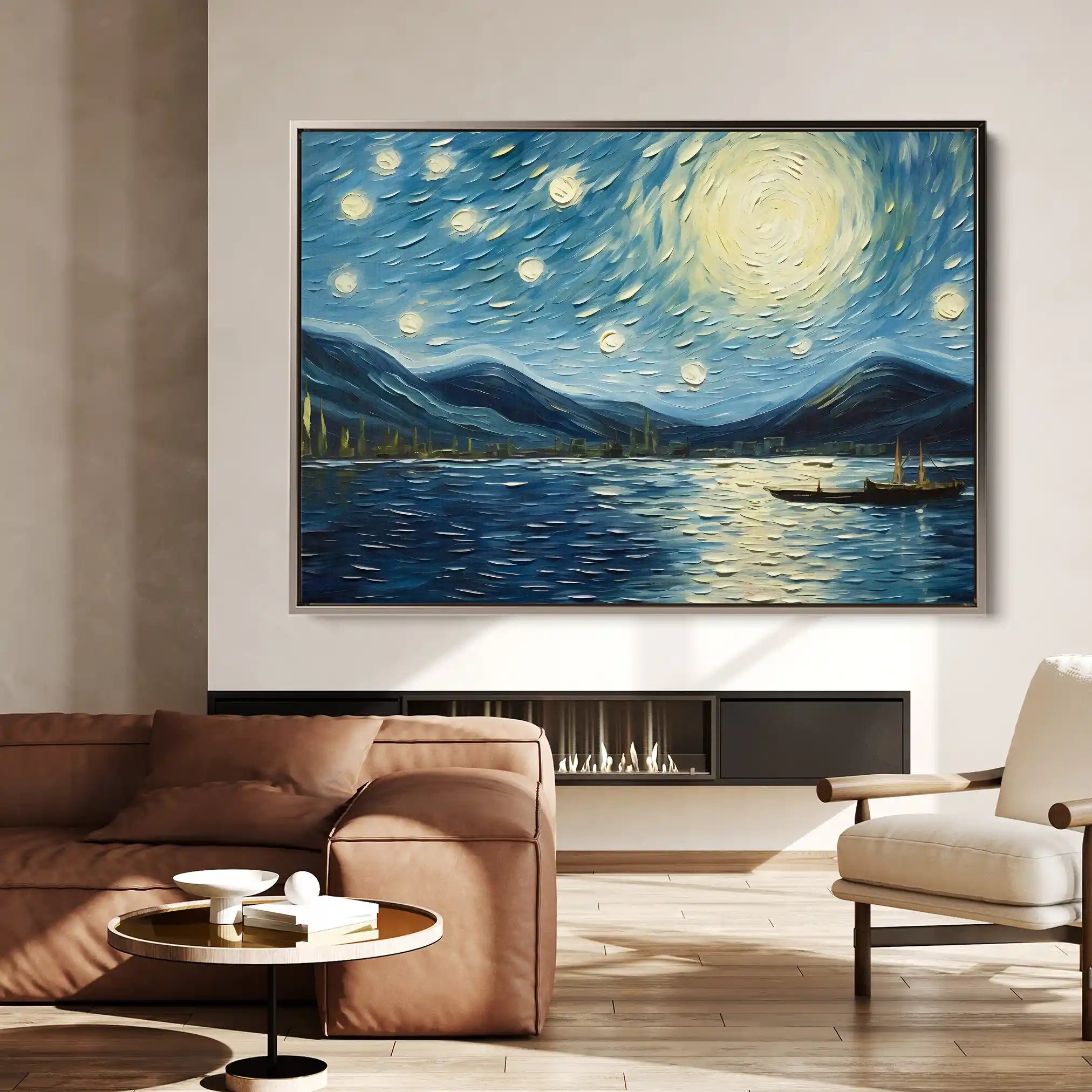 Landscape 058 Canvas Art 60 x 40 cm / Black