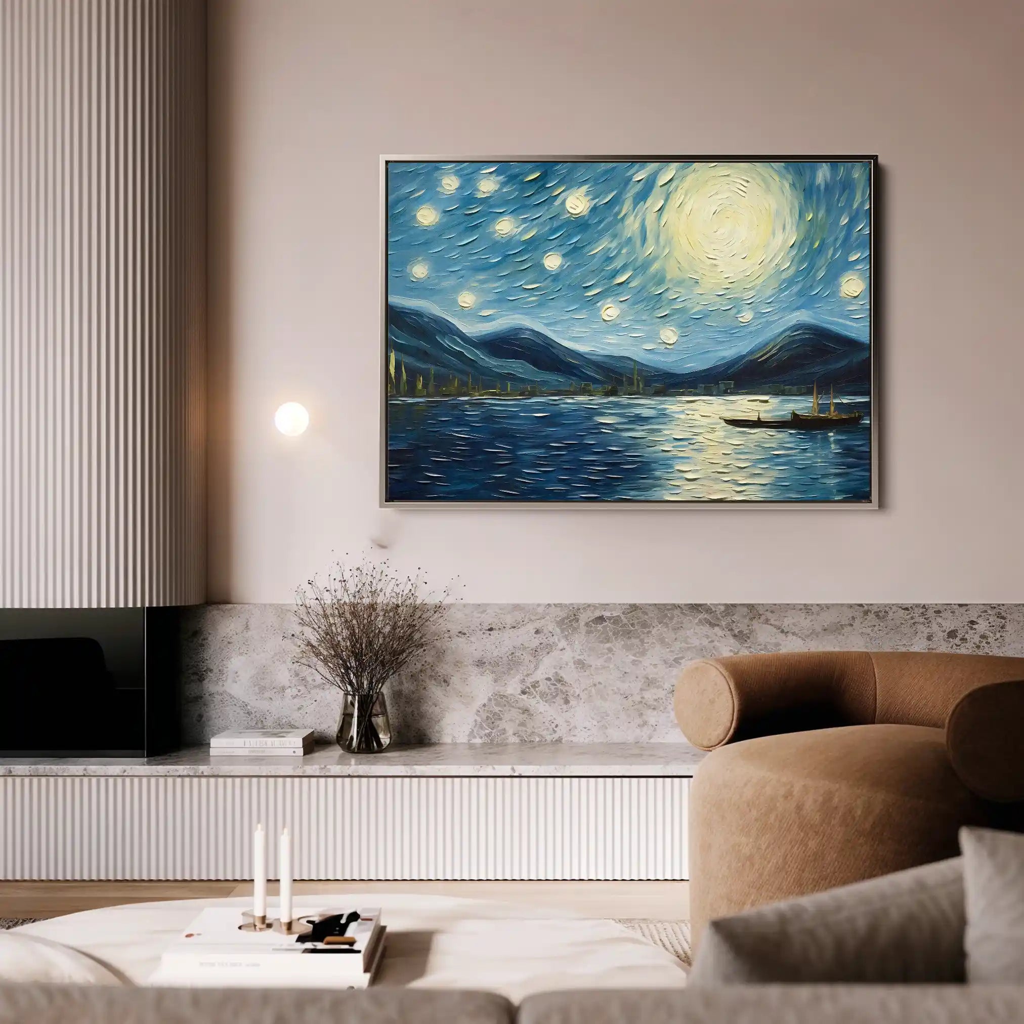 Landscape 058 Canvas Art 60 x 40 cm / Black