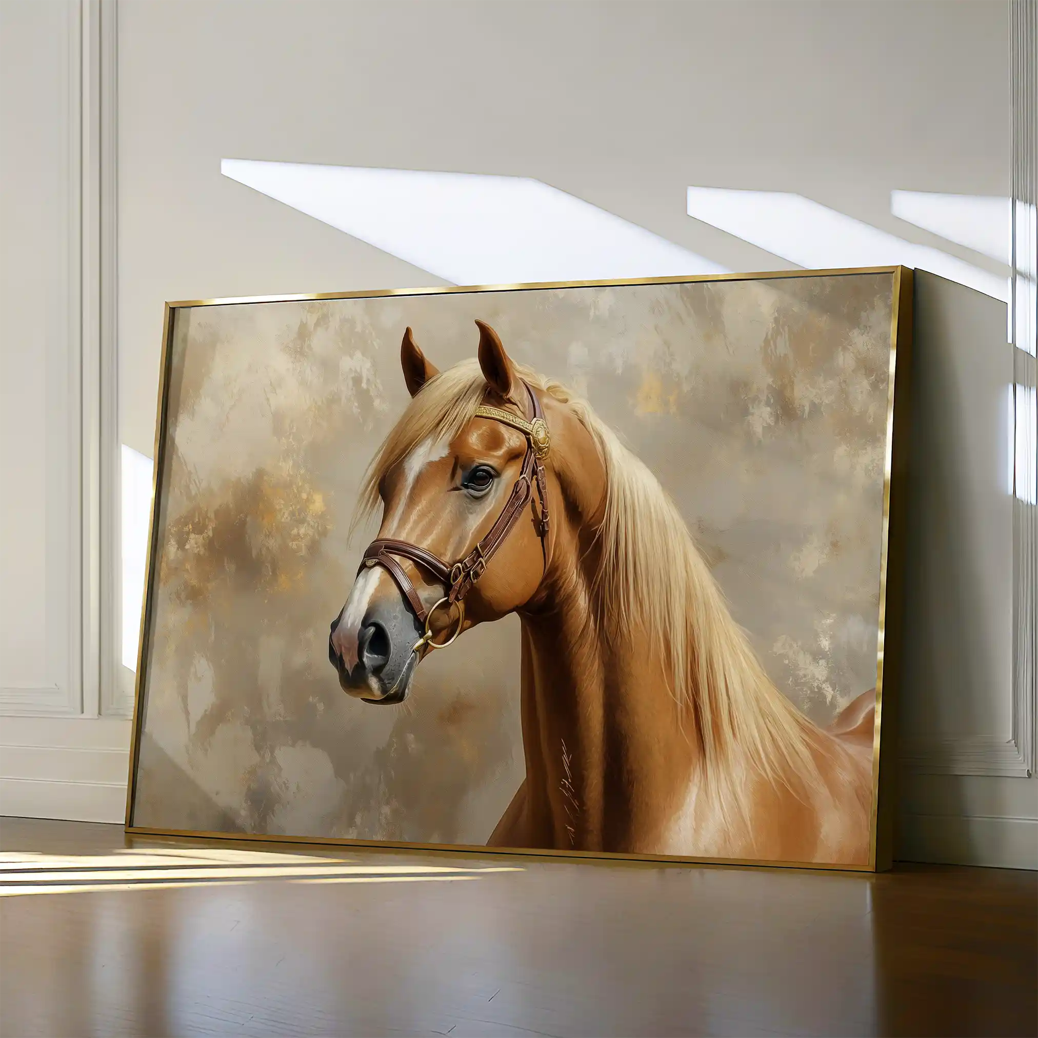 Horses 059 Canvas Art 60 x 40 cm / Black