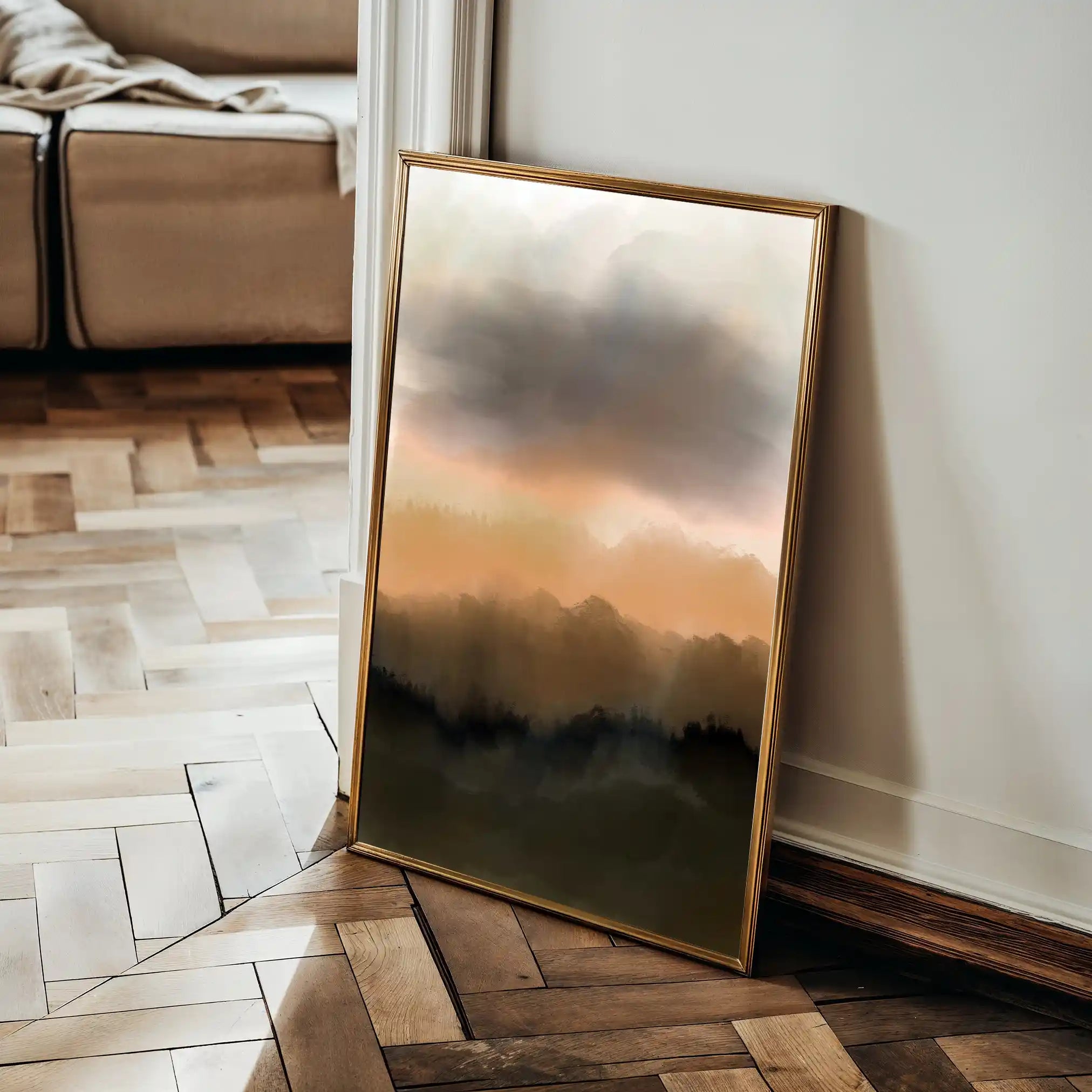 Landscape 059 Canvas Art 60 x 40 cm / Black